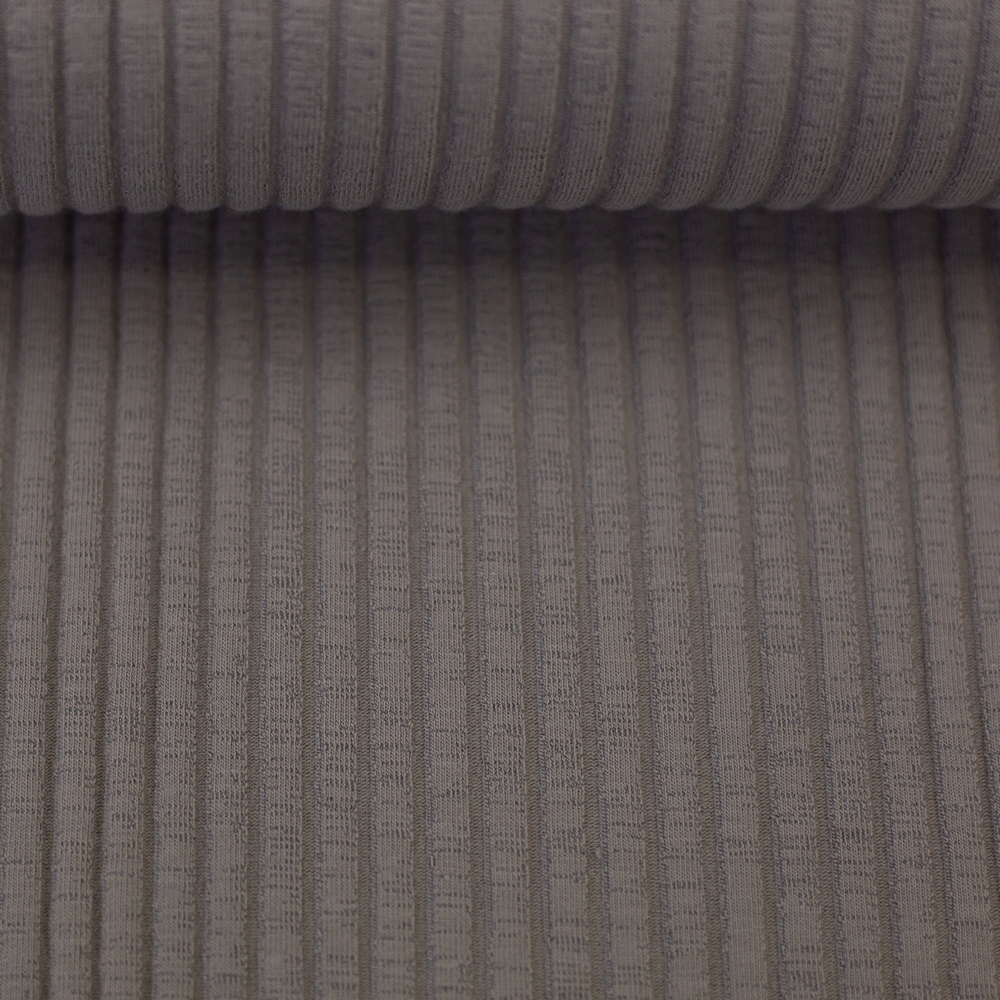 Baumwoll-Ripp-Jersey "Andrick" grau Stoff Anke's Nähbox