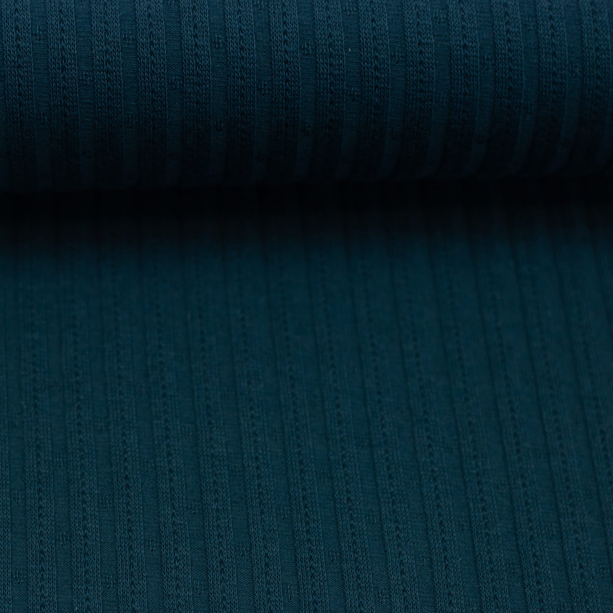 Baumwoll-Jersey "Florenz" Rippjersey petrol Stoff Anke's Nähbox