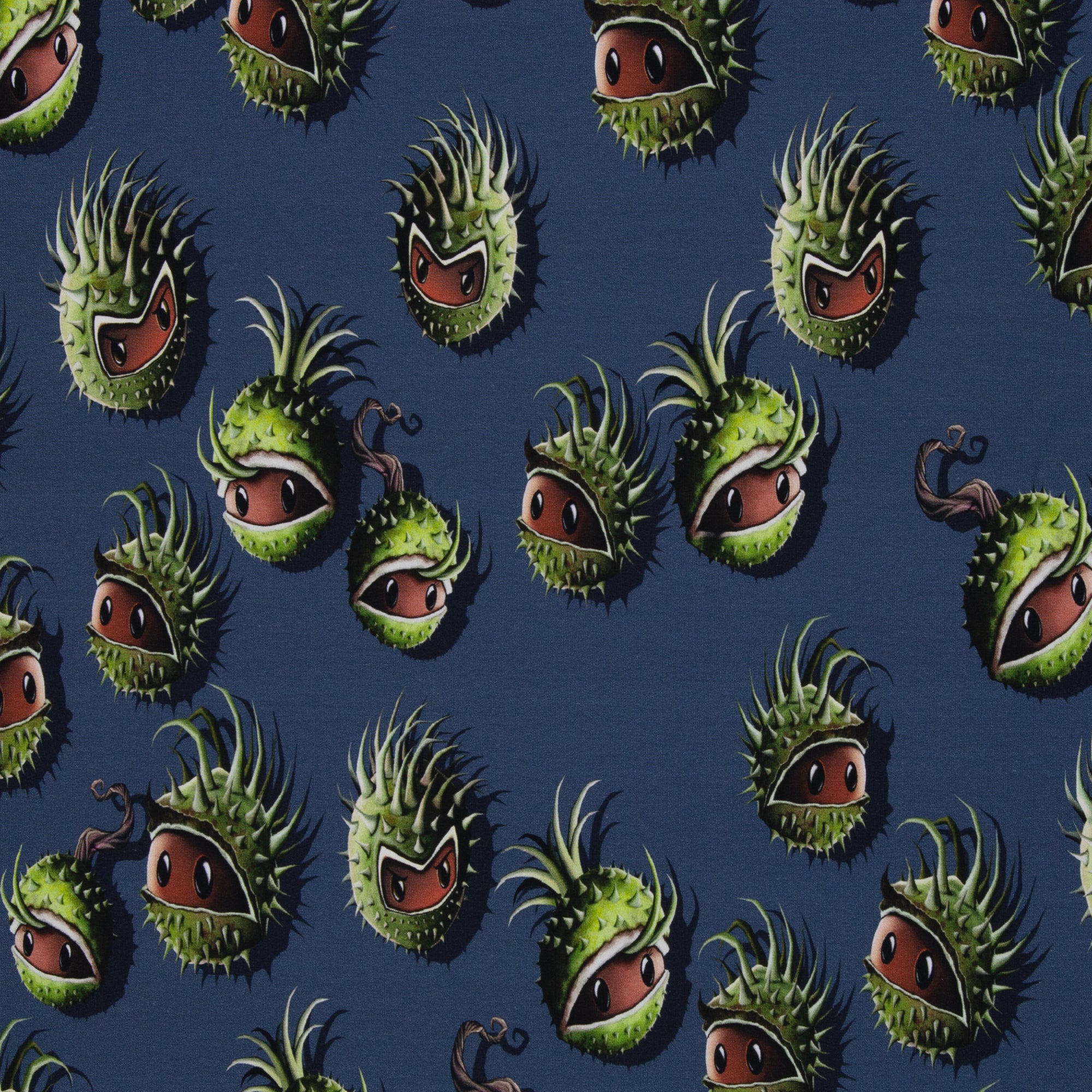 French Terry "Chestnut Friends" petrol