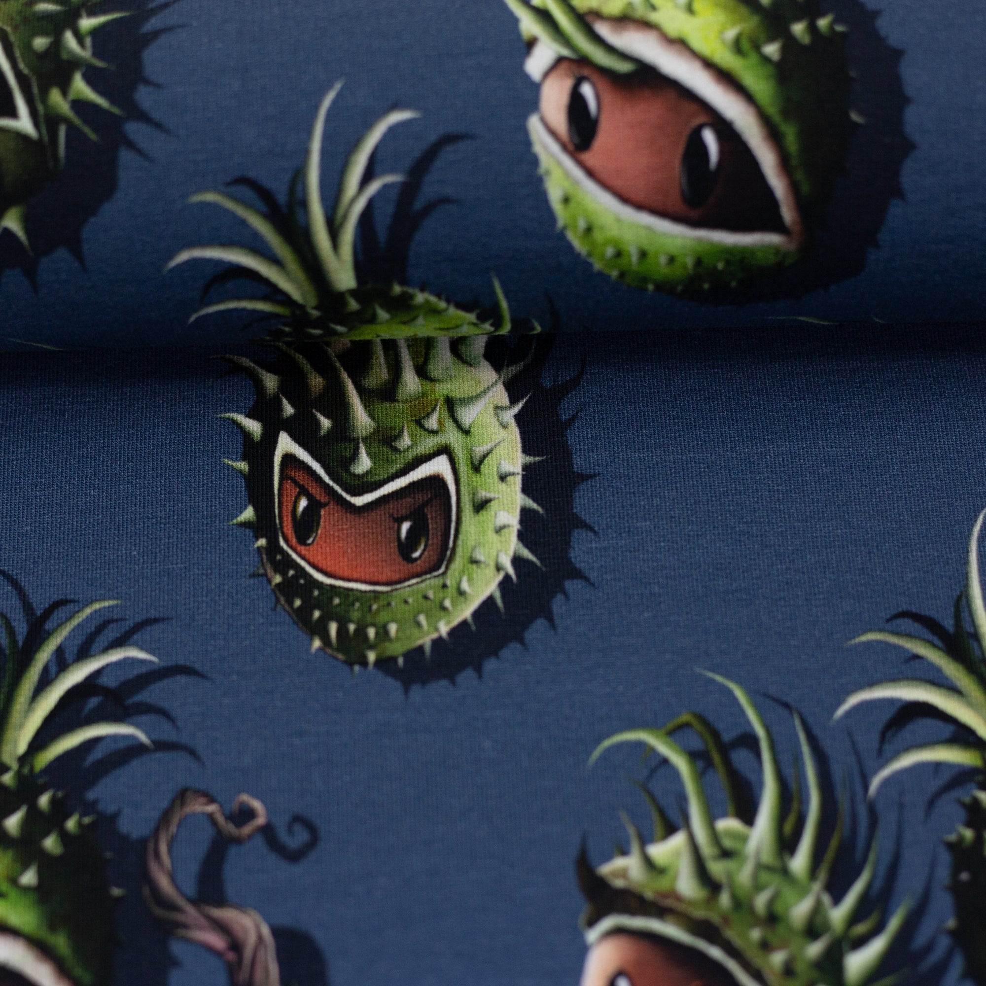 French Terry "Chestnut Friends" petrol