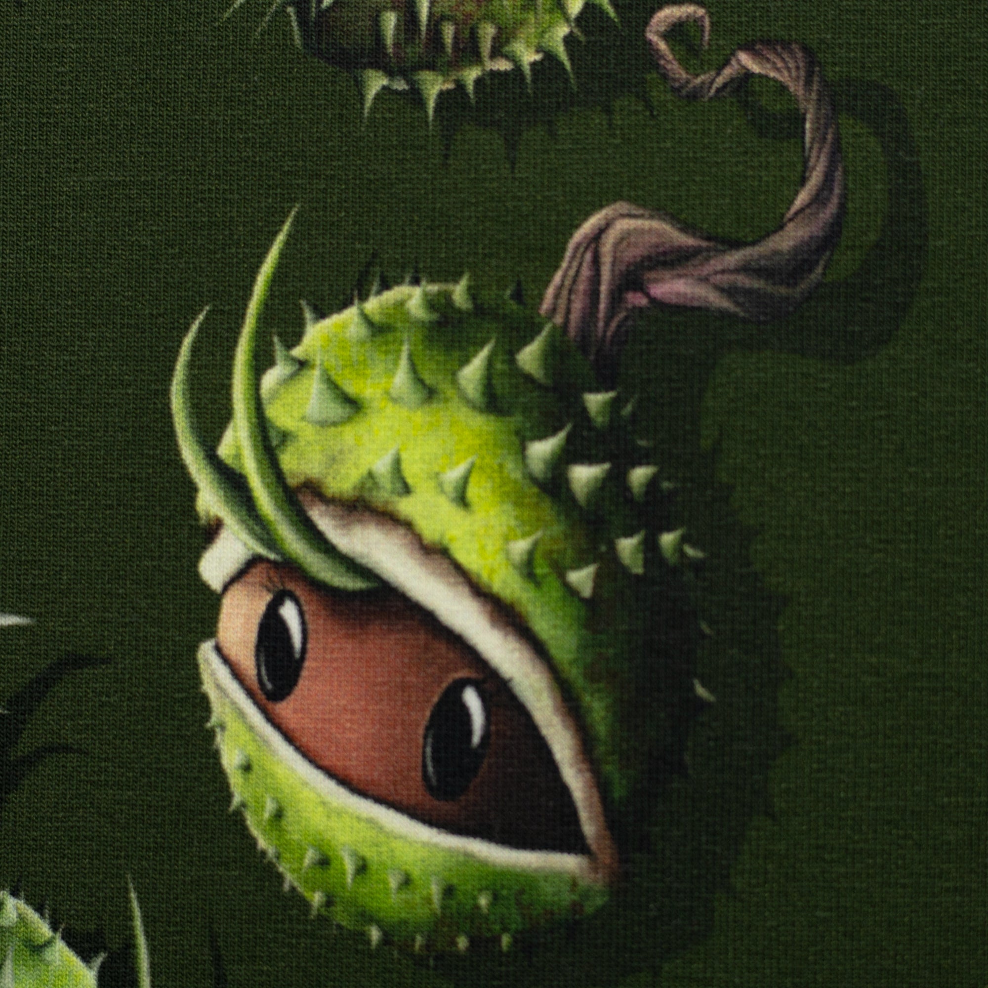 French Terry "Chestnut Friends" khaki Stoff Anke's Nähbox