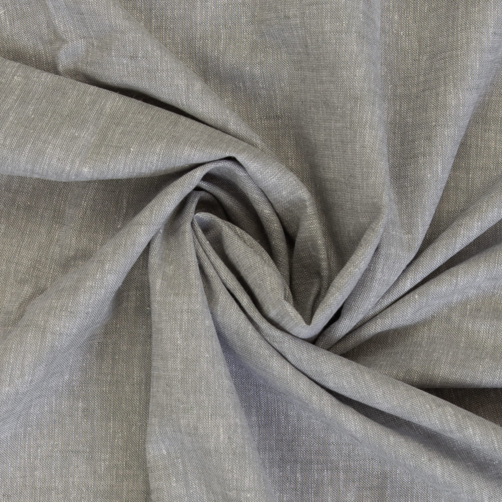 Baumwoll-Leinen "Paul" meliert grau