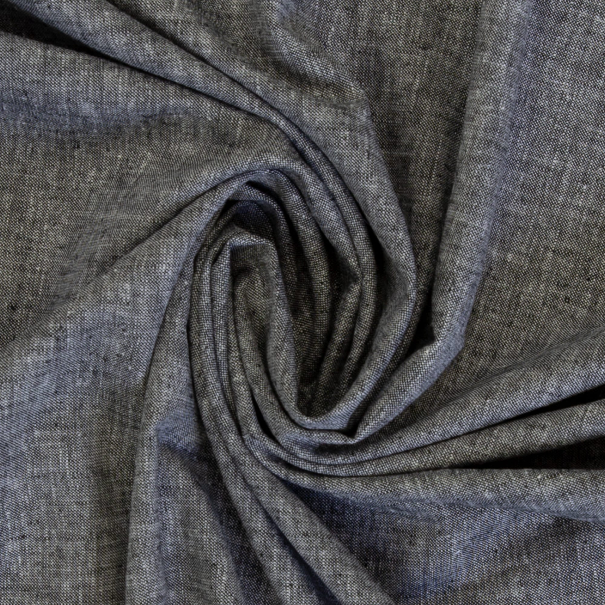 Baumwoll-Leinen "Paul" meliert schwarz