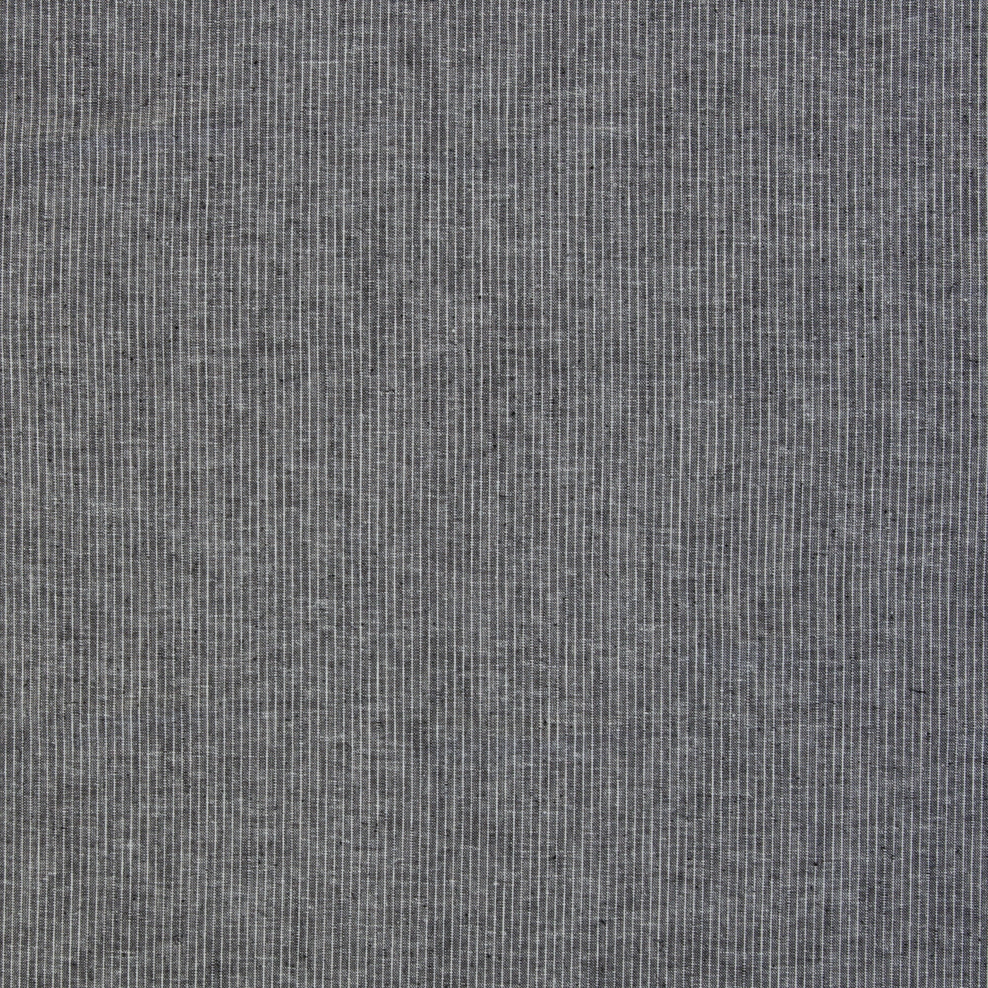 Baumwoll-Leinen "Paul" meliert, Streifen schwarz