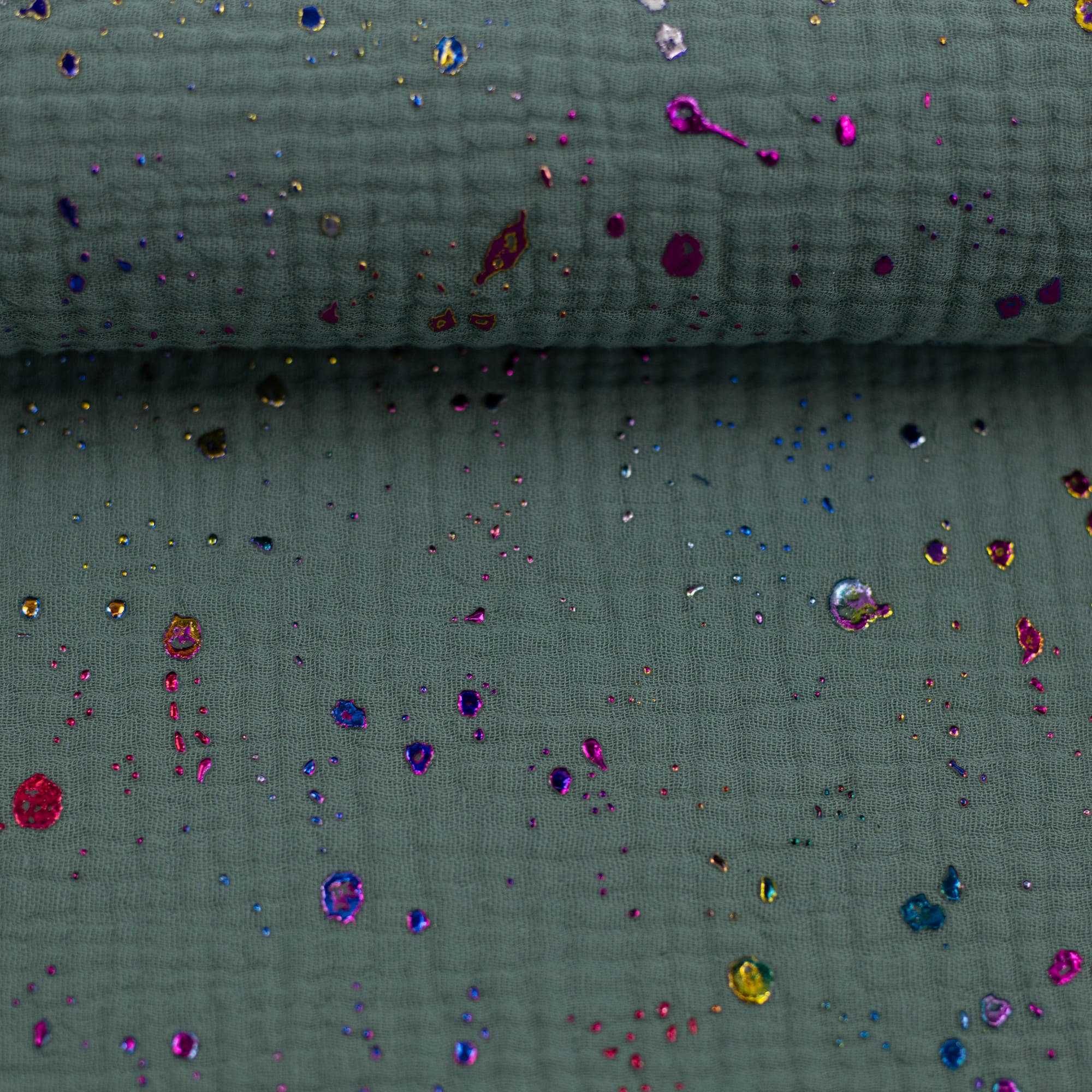 Musselin "Rosario" smaragd