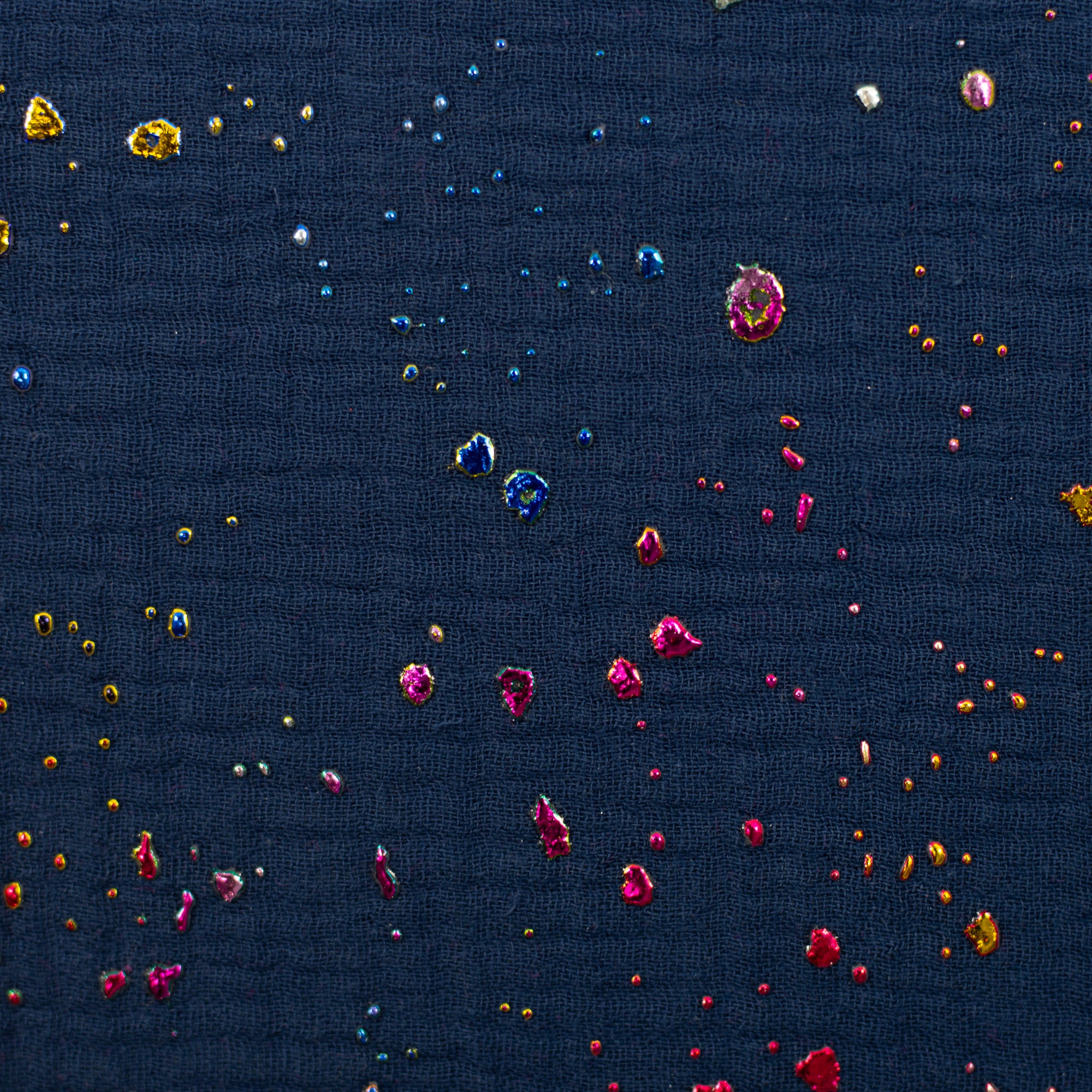 Musselin "Rosario" dunkelblau