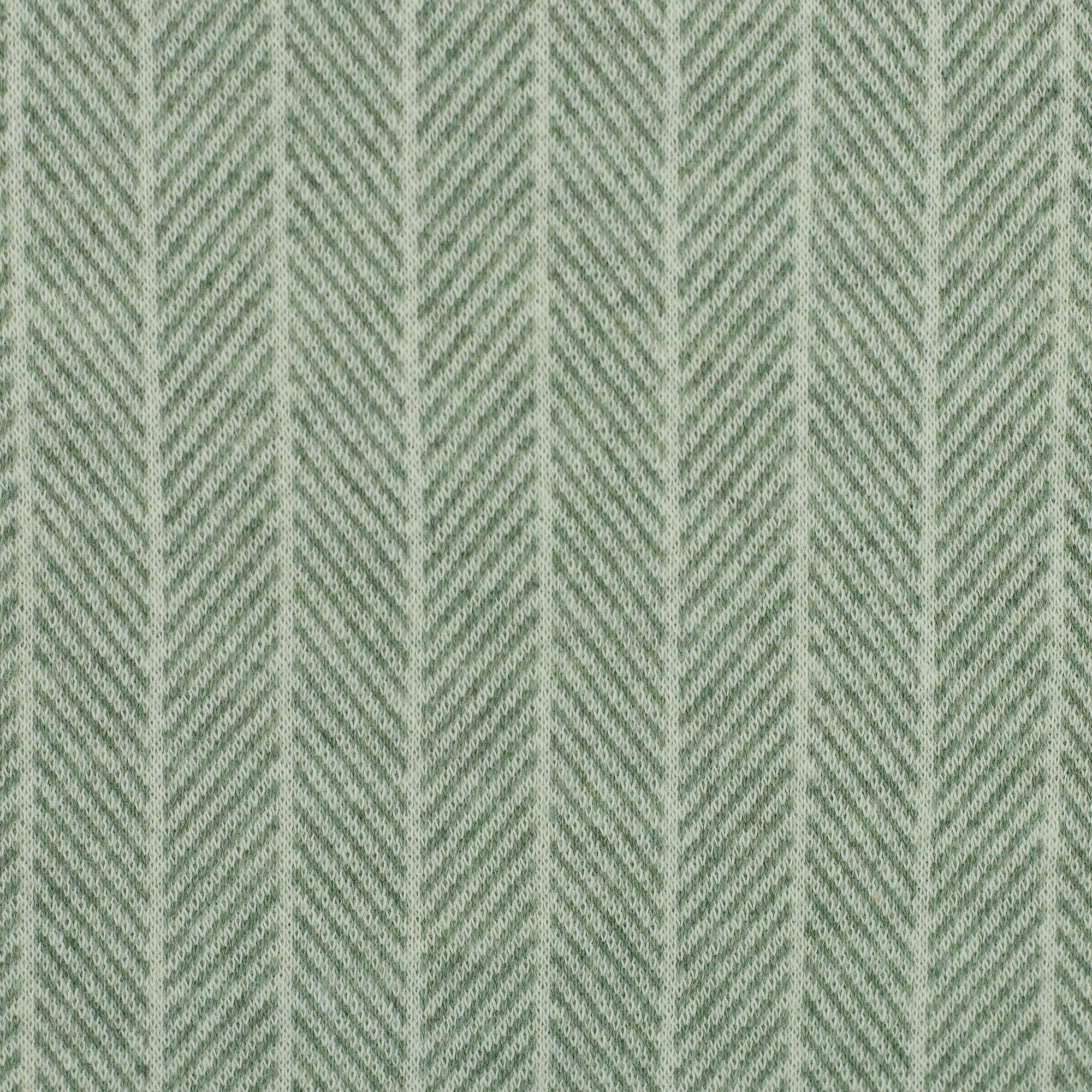 Jacquard-Jersey "Madita" Streifen meliert ecru/salbei