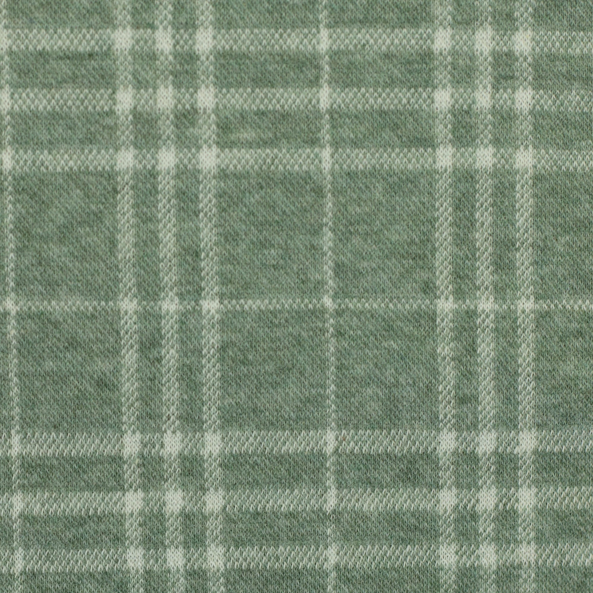 Jacquard-Jersey "Madita" Karo meliert ecru/salbei