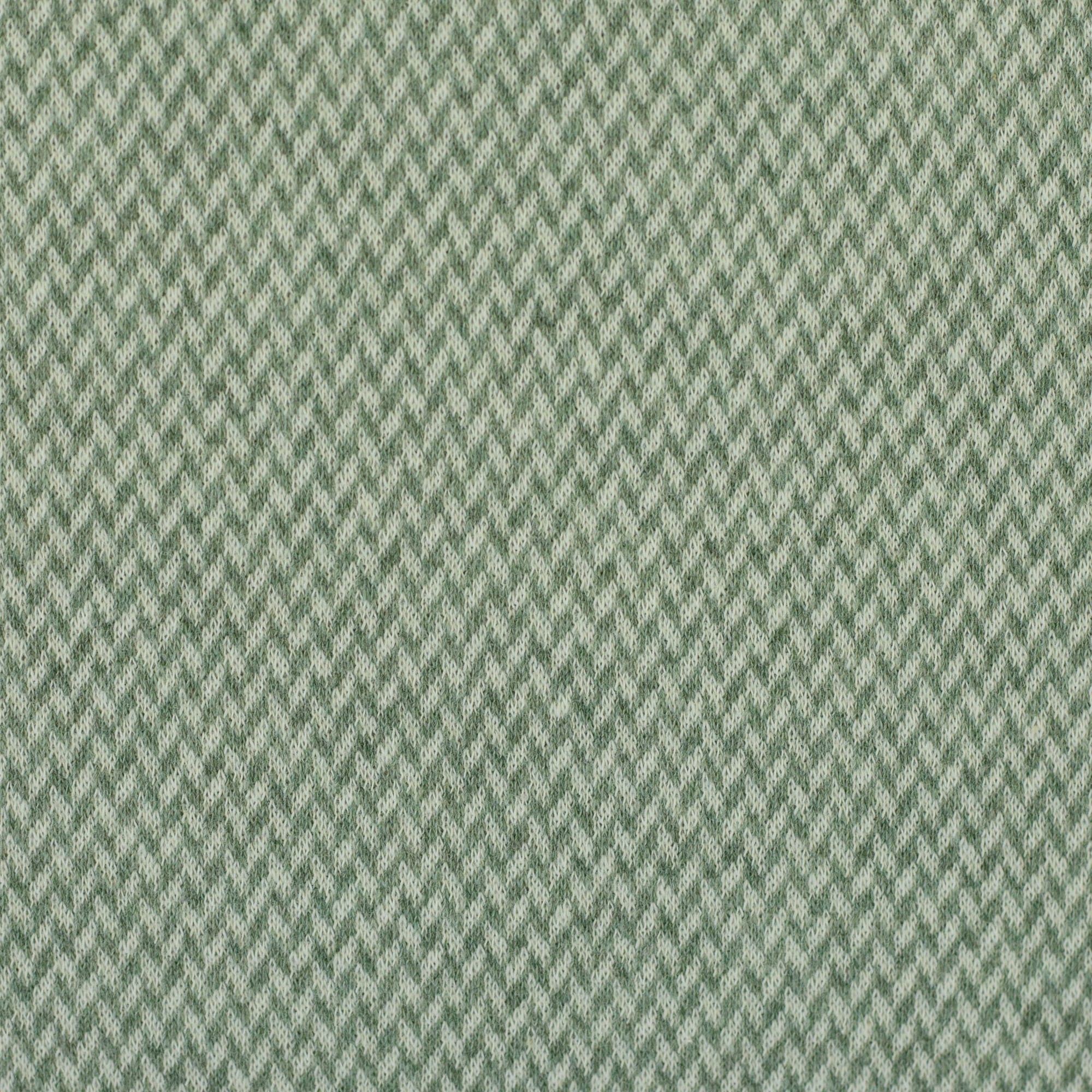 Jacquard-Jersey "Madita" Chevron meliert ecru/salbei