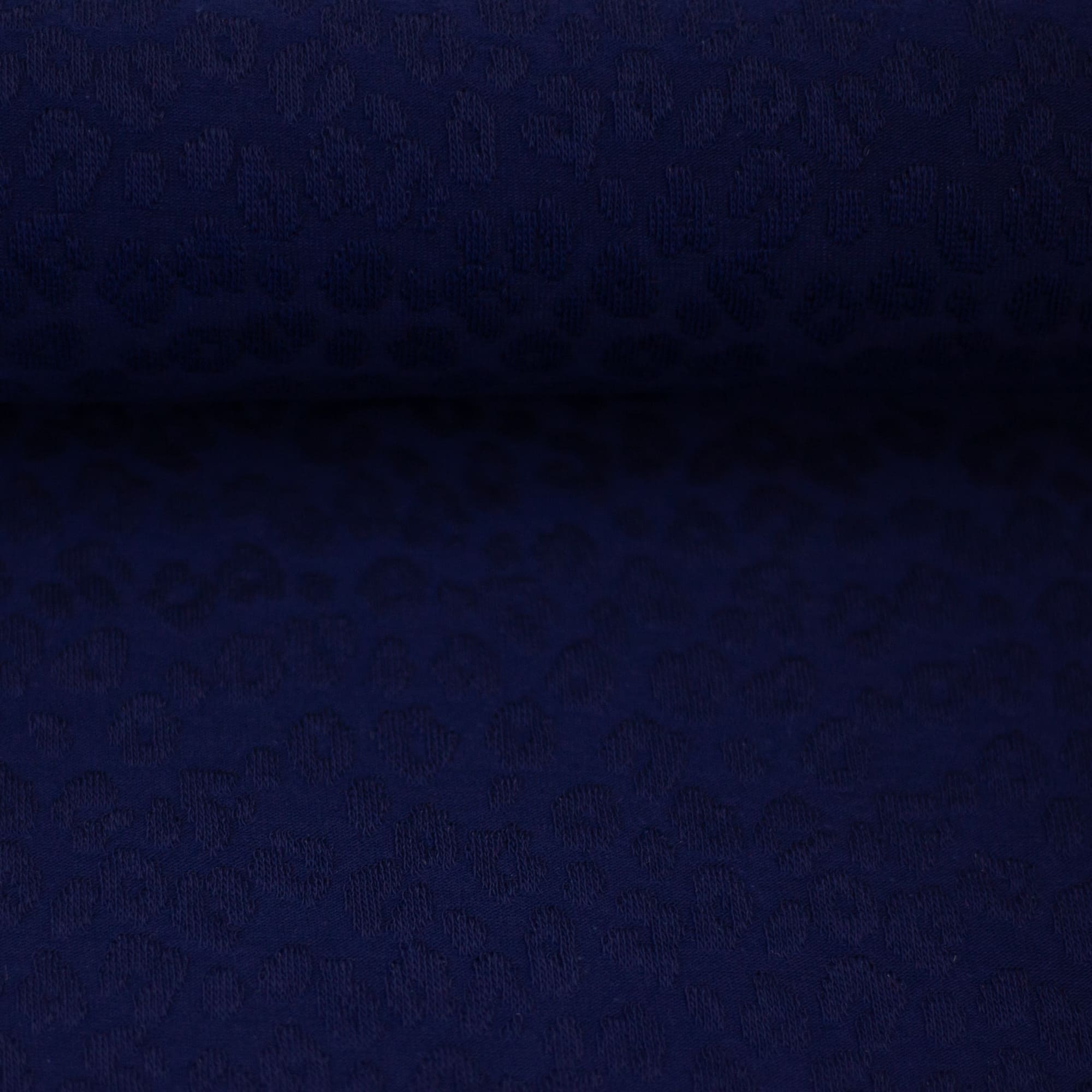 Jacquard-Jersey " Lemgo" dunkelblau Stoff Anke's Nähbox