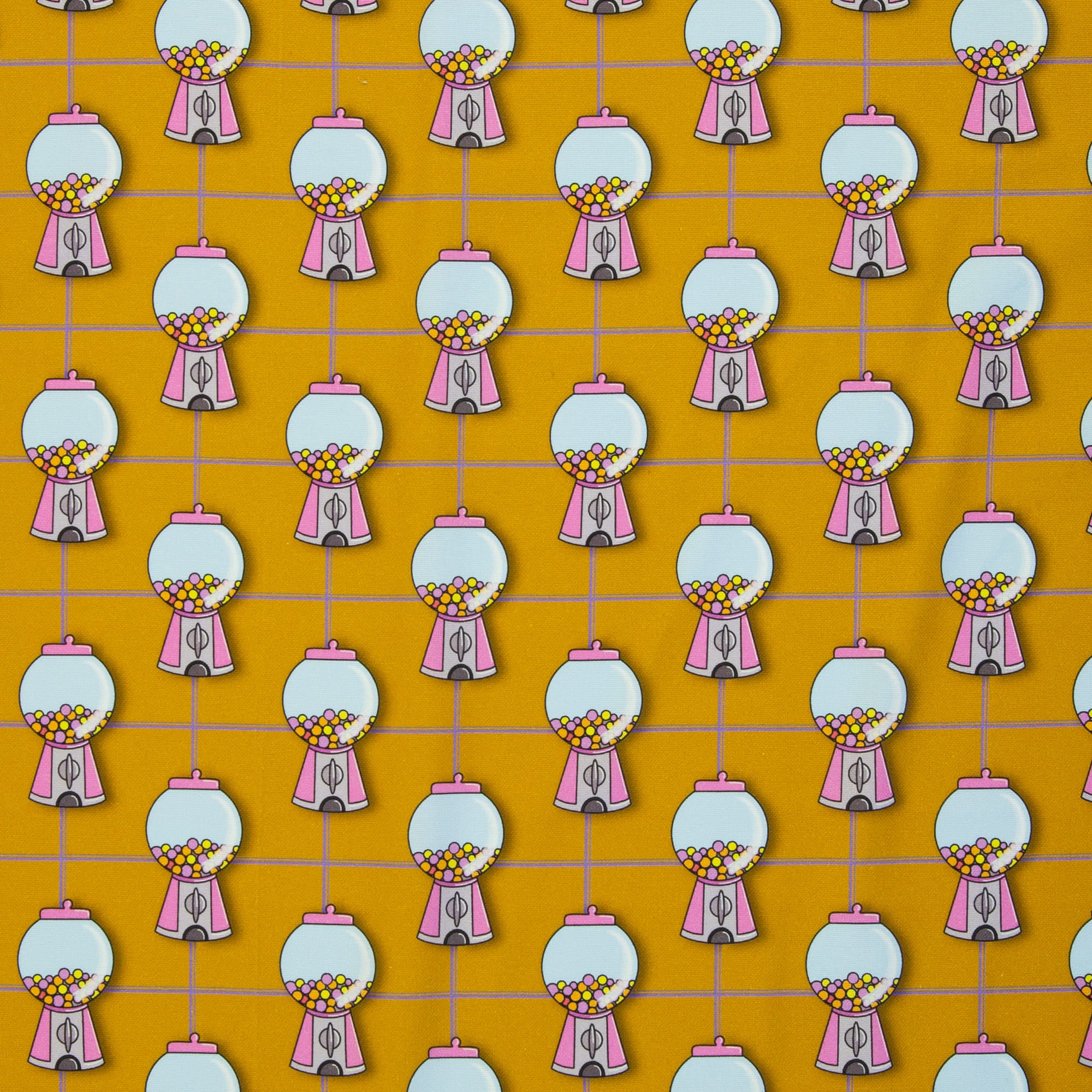 "The Happy Canvas Story" Kaugummiautomat senf Stoff Anke's Nähbox