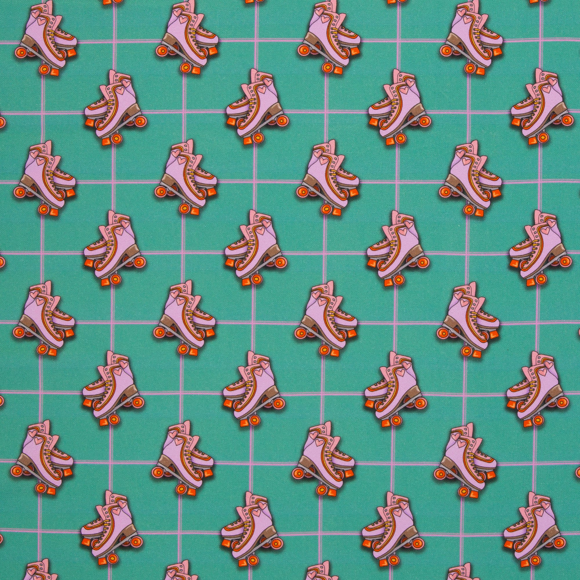 "The Happy Canvas Story" Rollschuhe smaragd