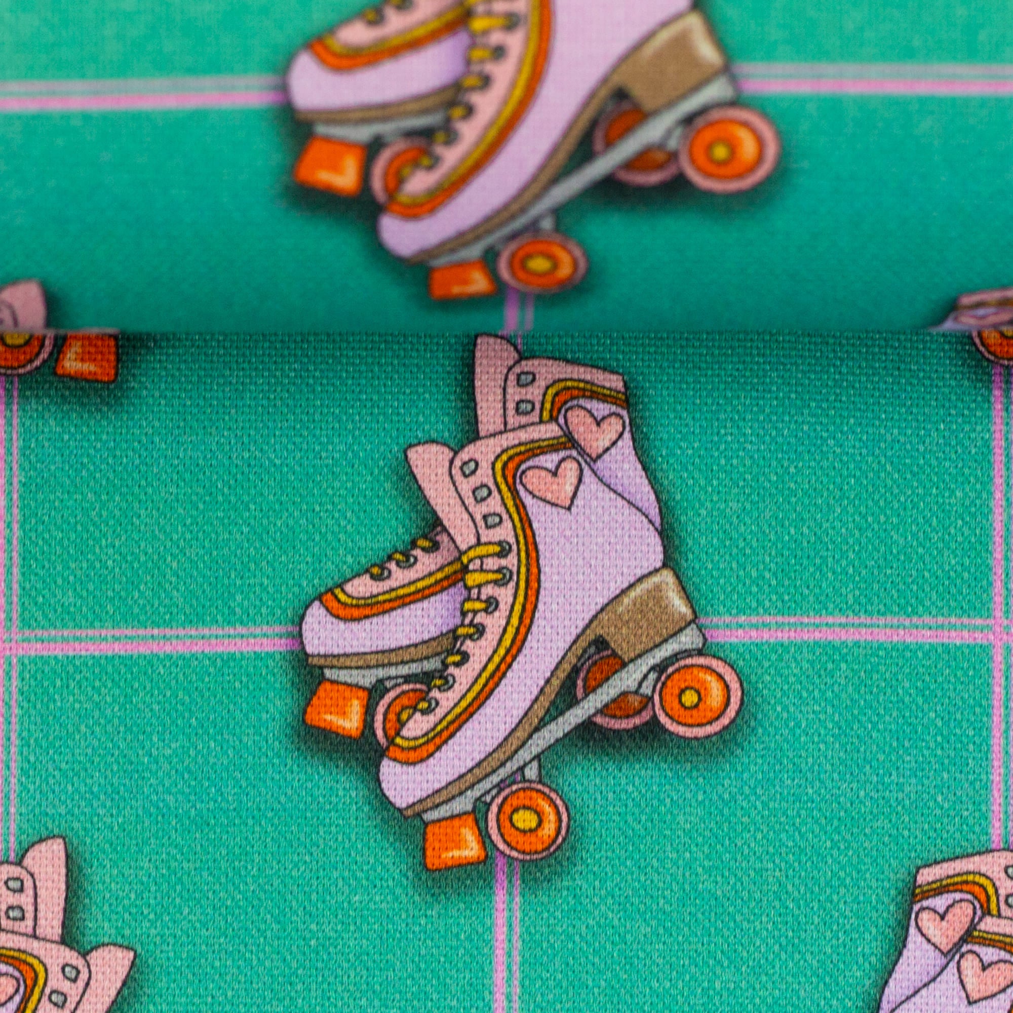 "The Happy Canvas Story" Rollschuhe smaragd