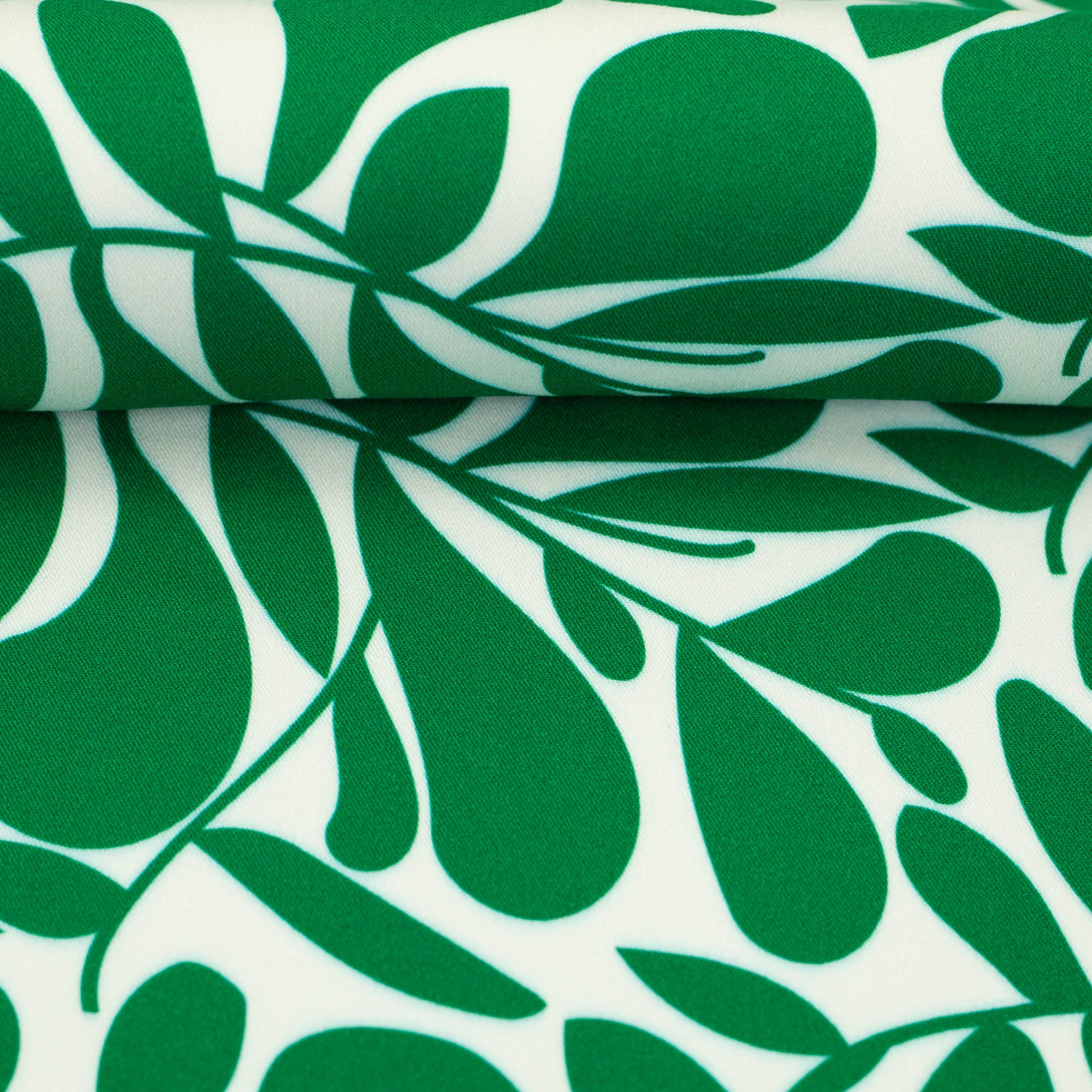 Viskose Webware "Hojas" grün by lillesol & pelle Stoff Anke's Nähbox