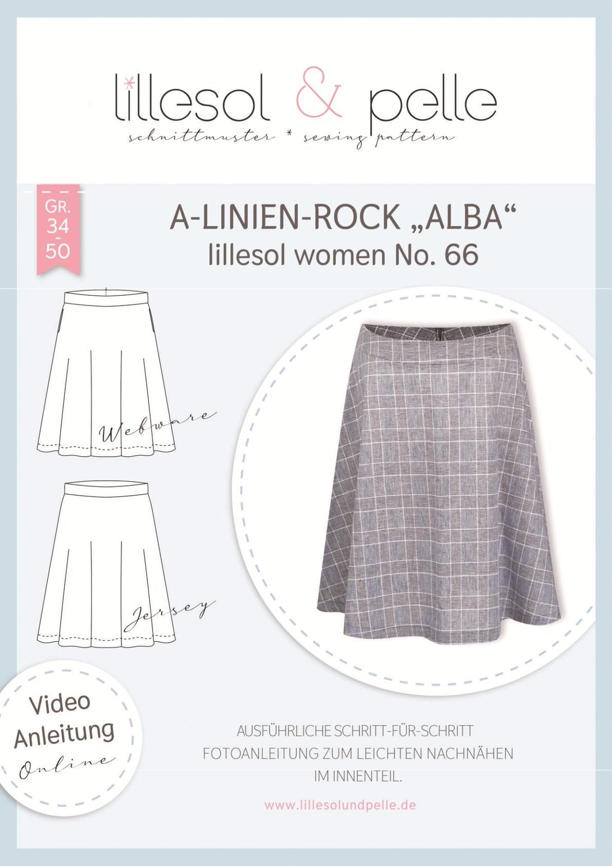 Papierschnittmuster "A-Linienrock Alba"