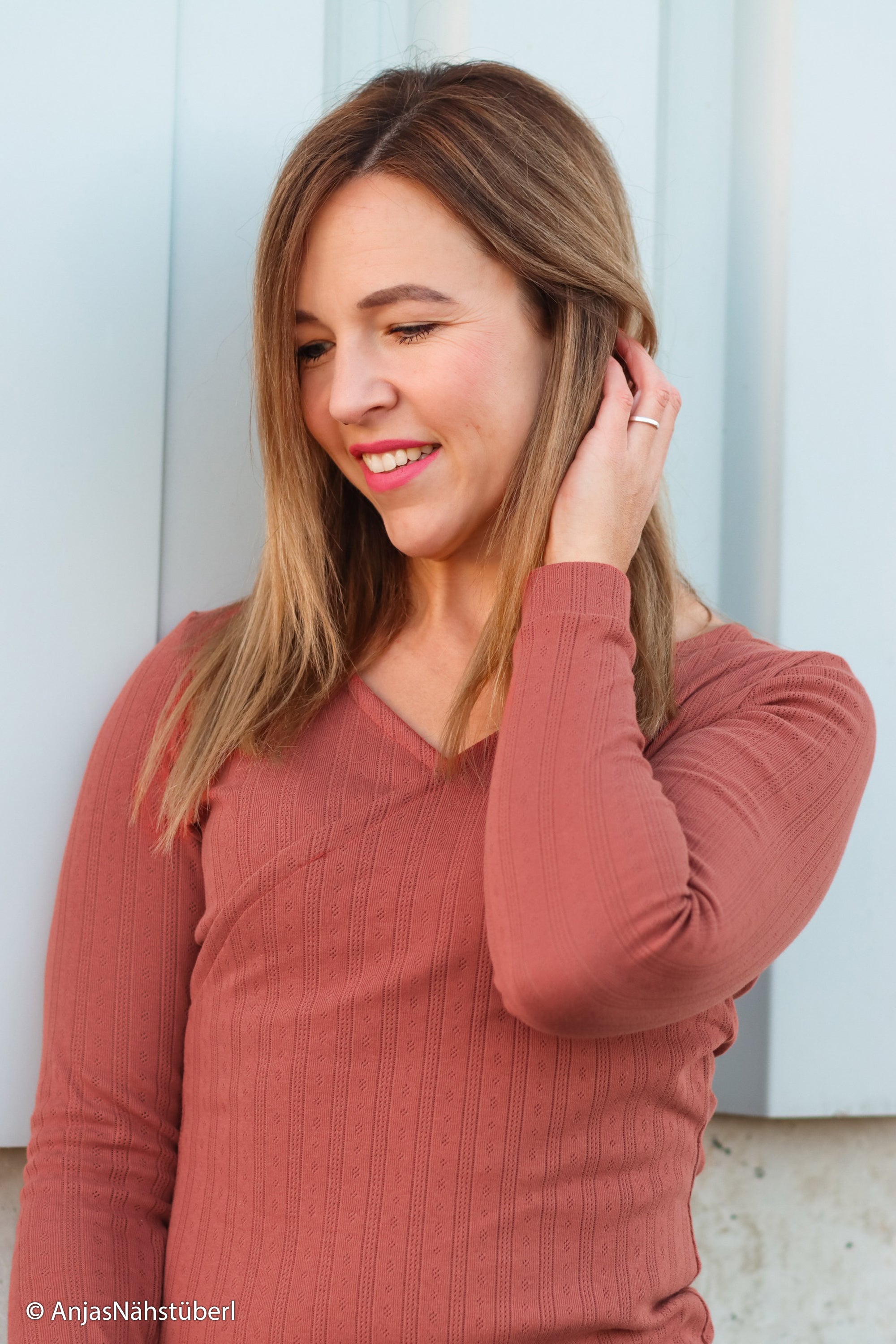 Baumwoll-Jersey "Alina" terracotta Stoff Anke's Nähbox