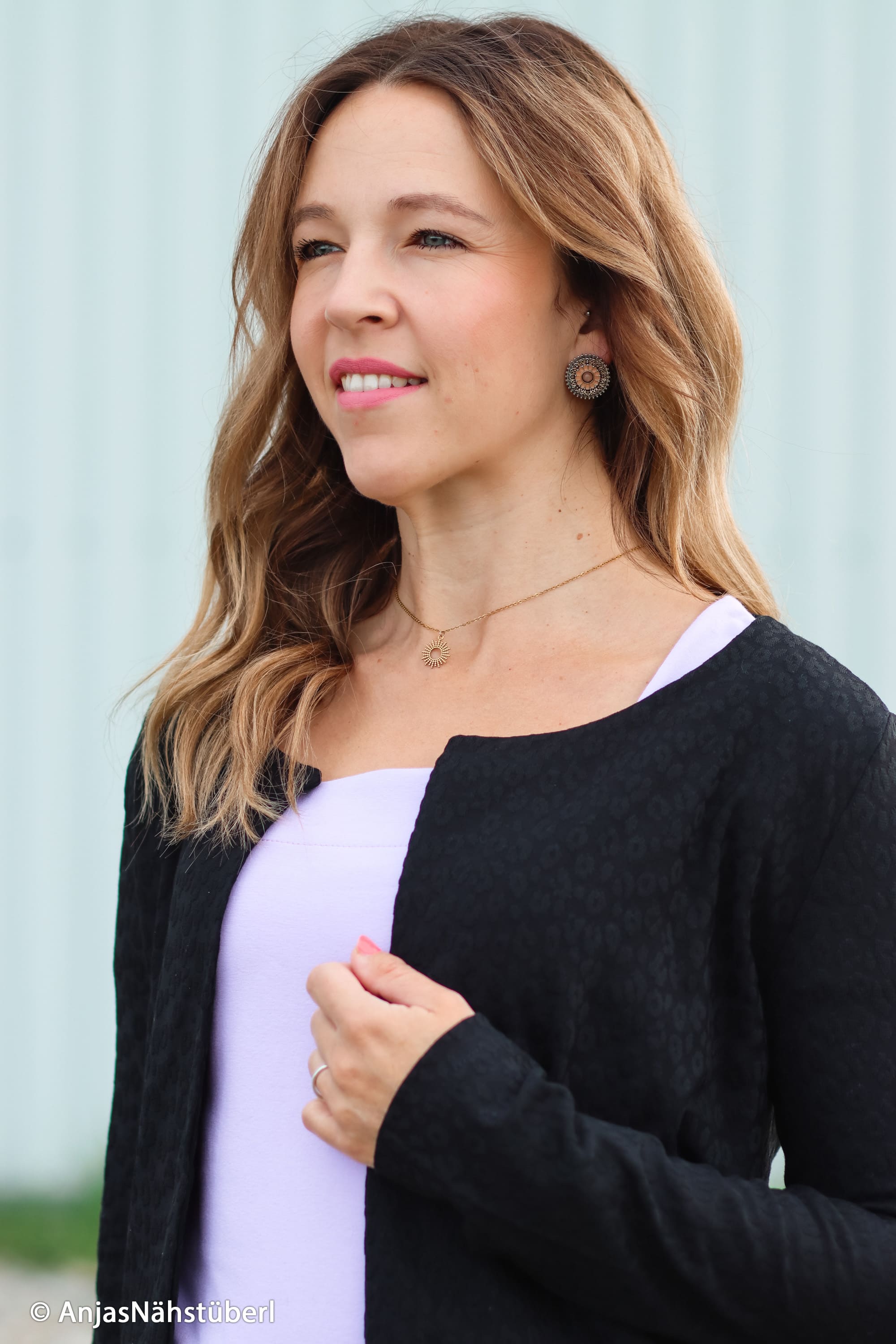 Jacquard-Jersey " Lemgo" schwarz Stoff Anke's Nähbox