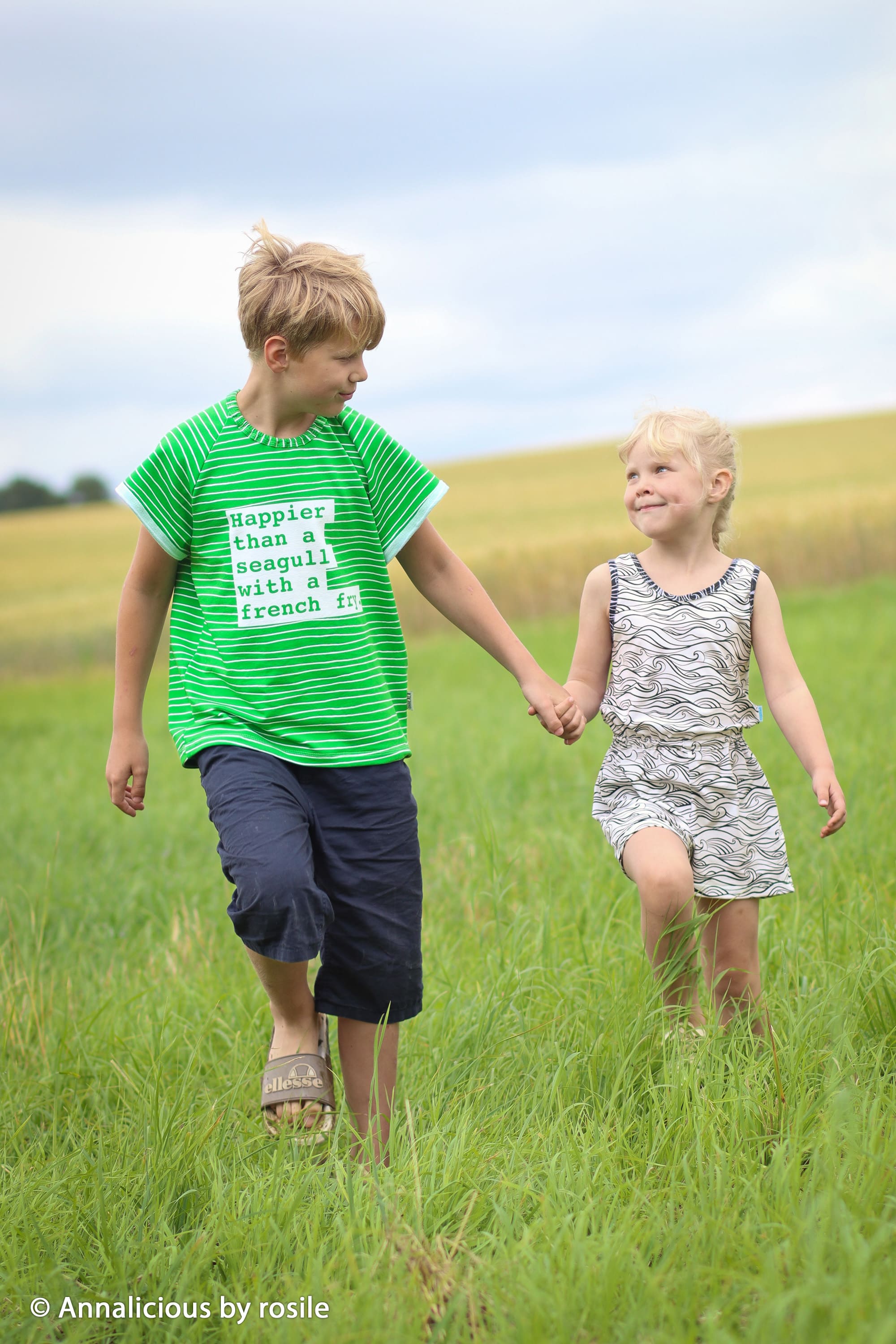 French Terry Panel "Seagull" by Käselotti Stoff Anke's Nähbox