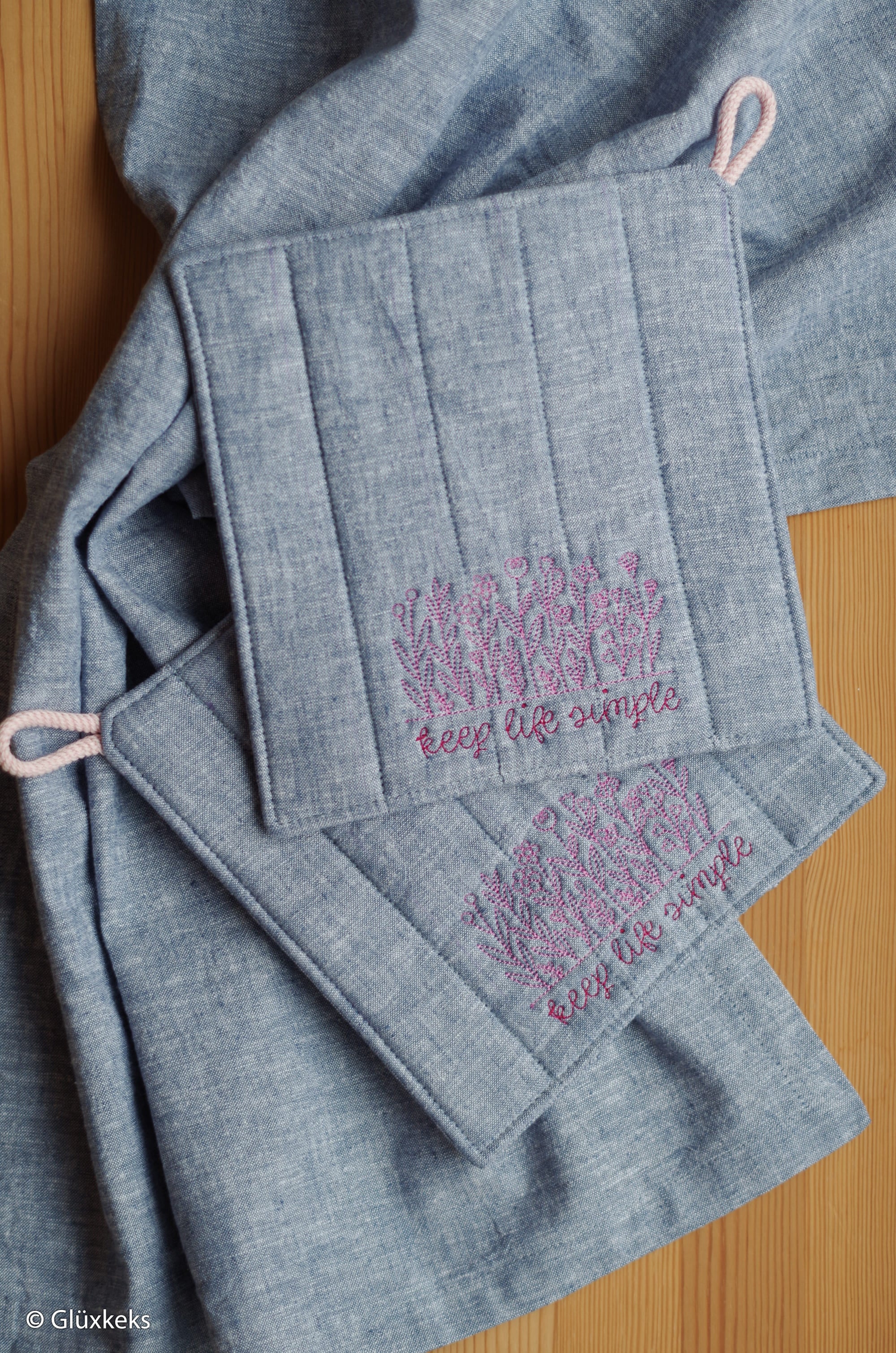 Baumwoll-Leinen "Paul" meliert jeansblau