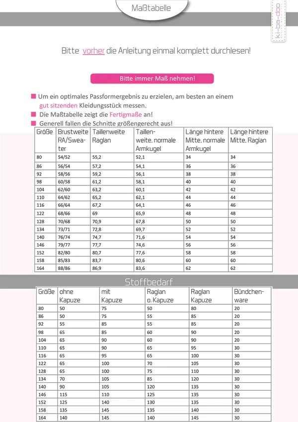 Papierschnittmuster "Mix & Match Hoodie/Pullover"