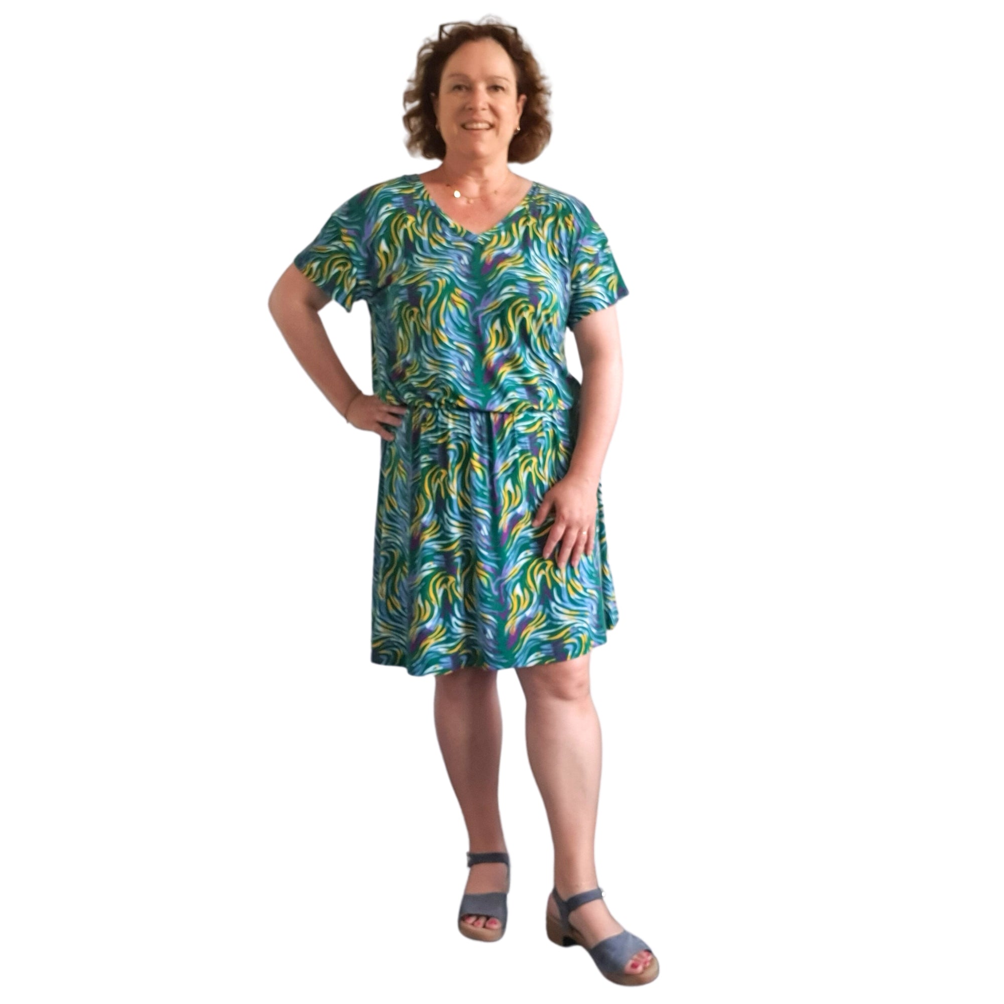 Nähbox Jerseykleid "geflammt"