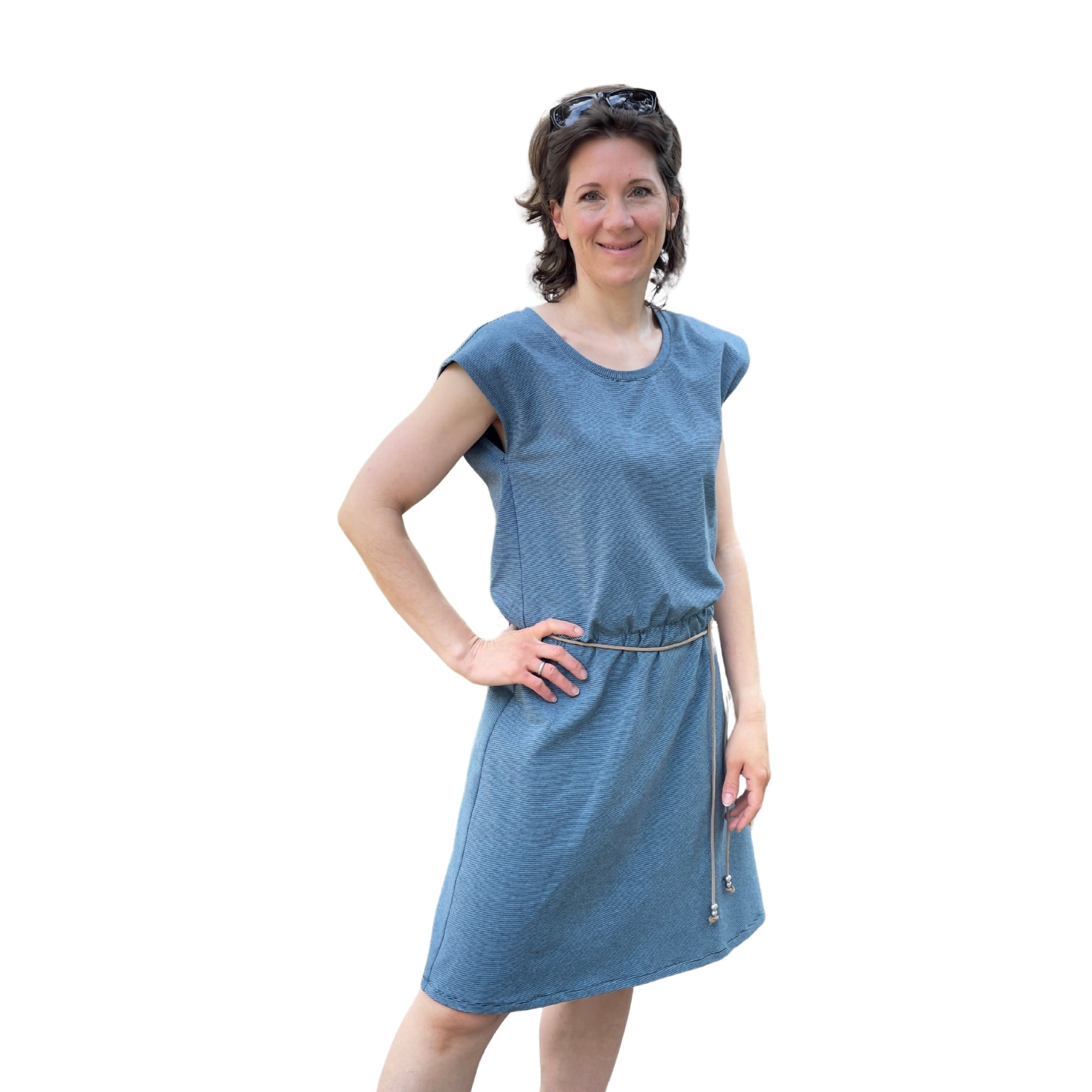 Nähbox Jerseykleid gestreift Sommerkleid Anke's Nähbox