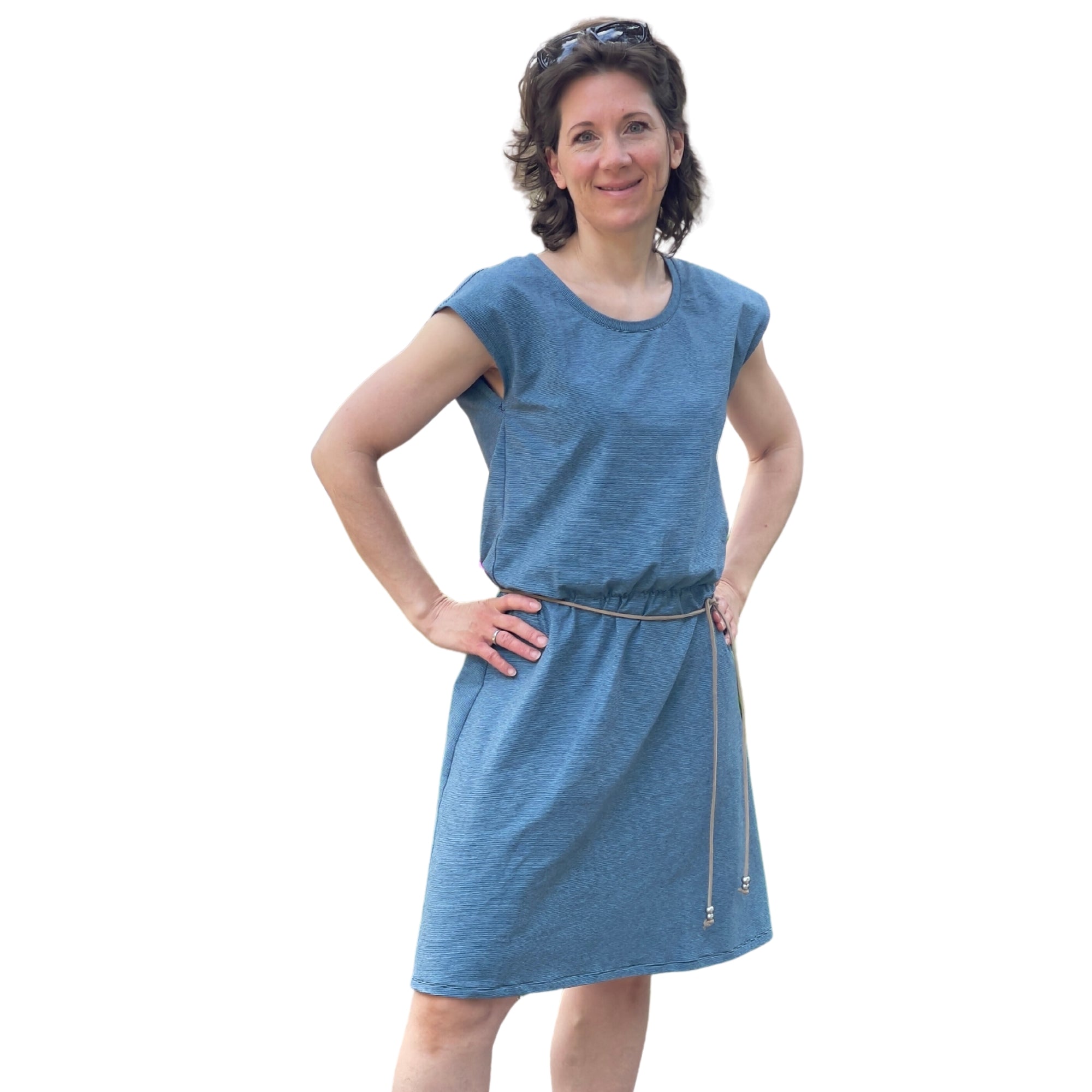 Nähbox Jerseykleid gestreift Sommerkleid Anke's Nähbox