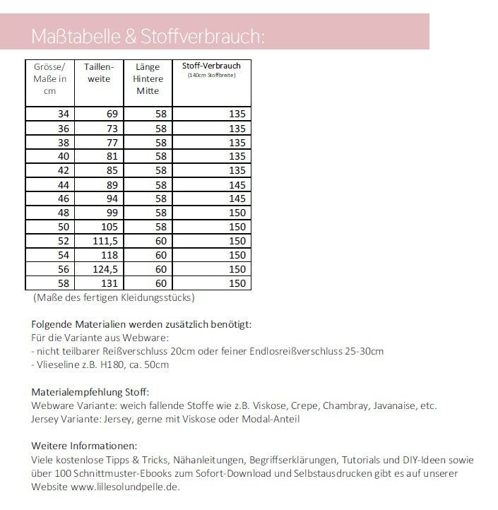 Papierschnittmuster "A-Linienrock Alba"