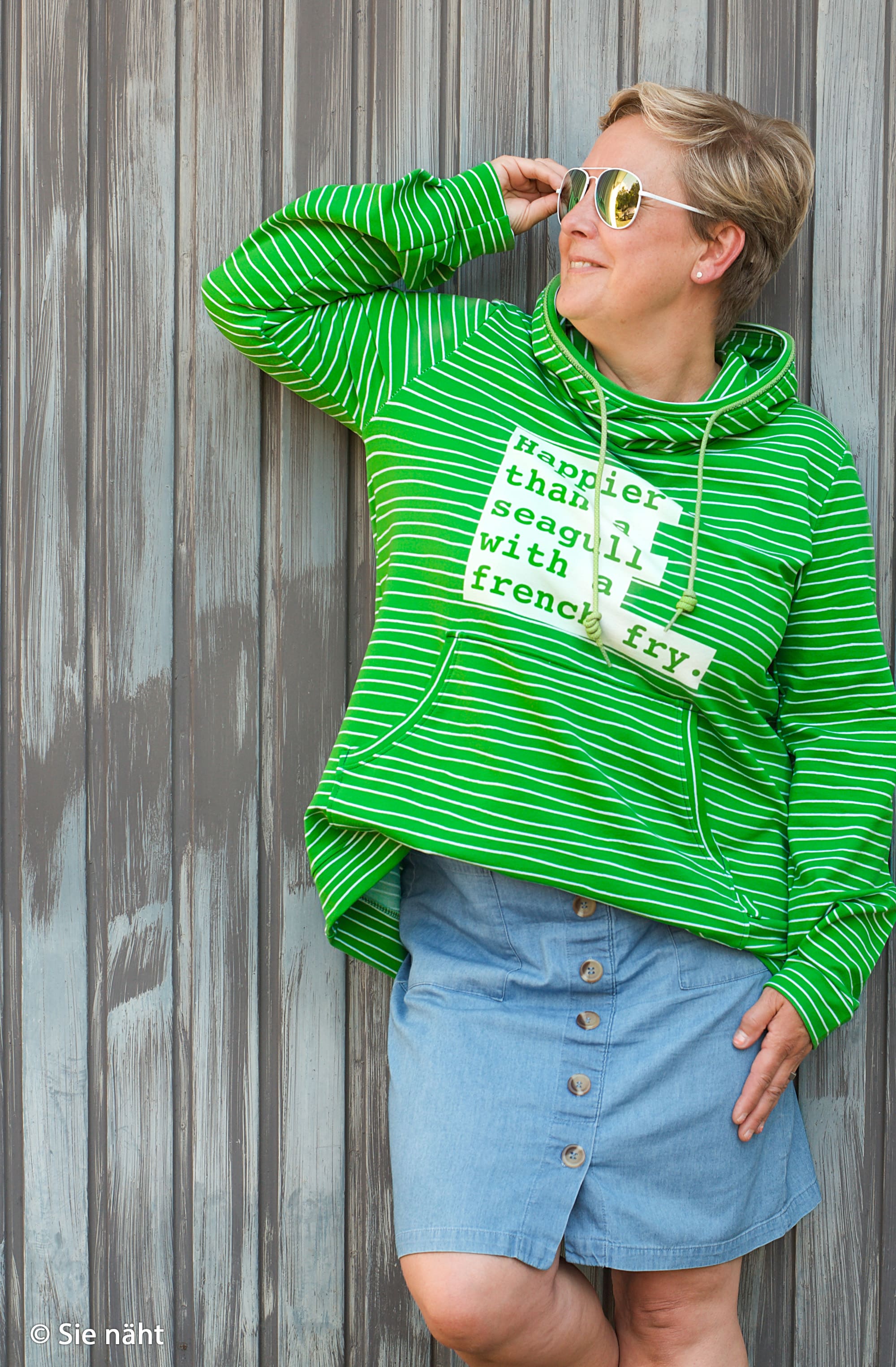 French Terry Panel "Seagull" by Käselotti Stoff Anke's Nähbox