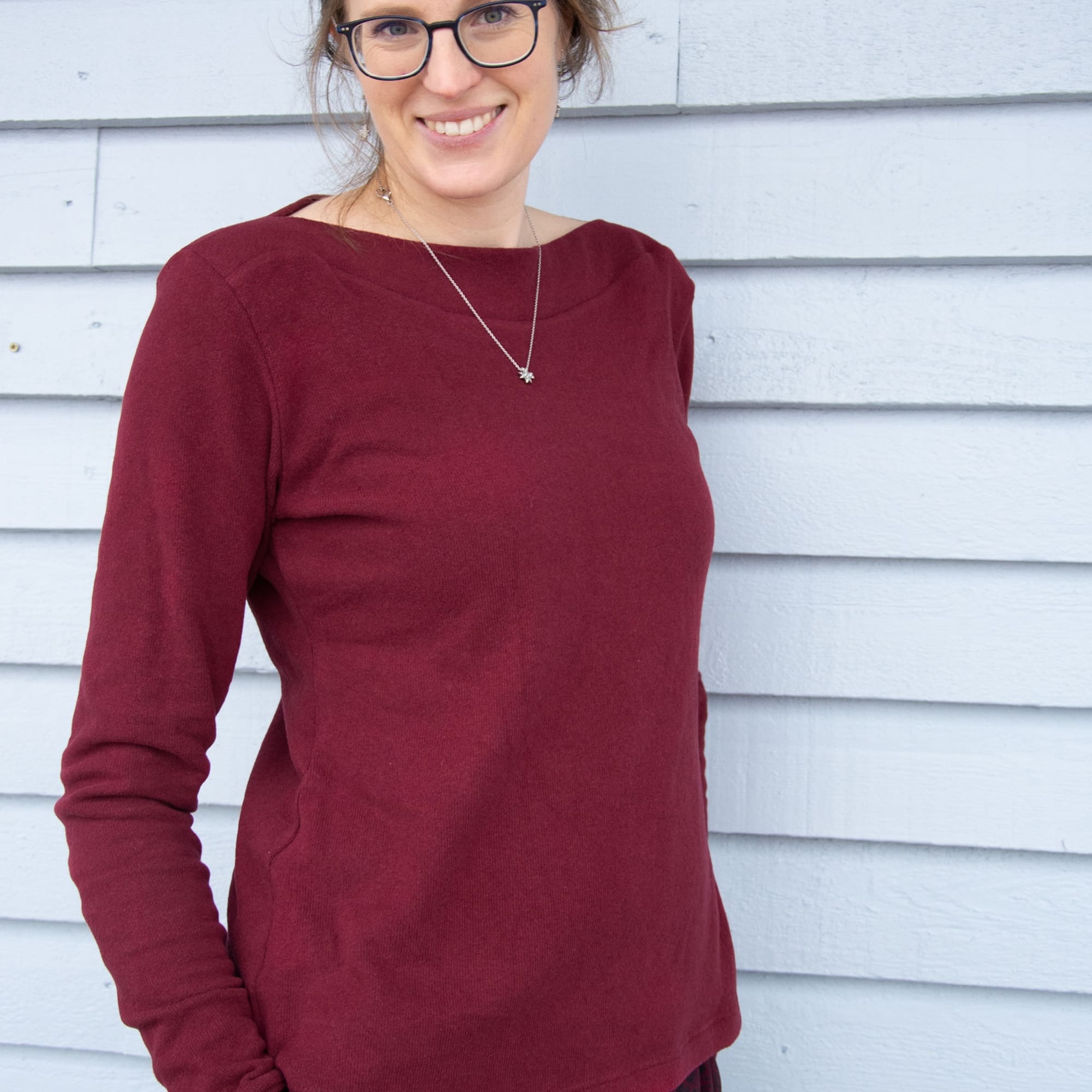 Strickstoff "Bono" beere Stoff Anke's Nähbox