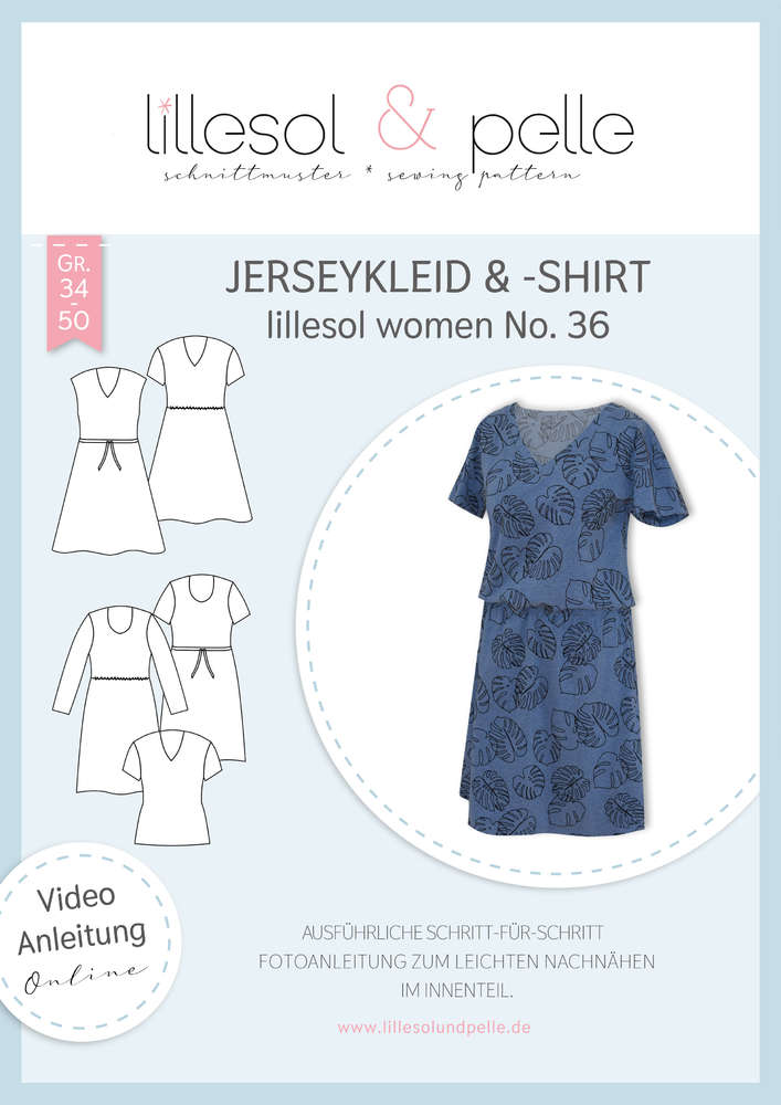 Nähbox Jerseykleid geflammt Sommerkleid Anke's Nähbox