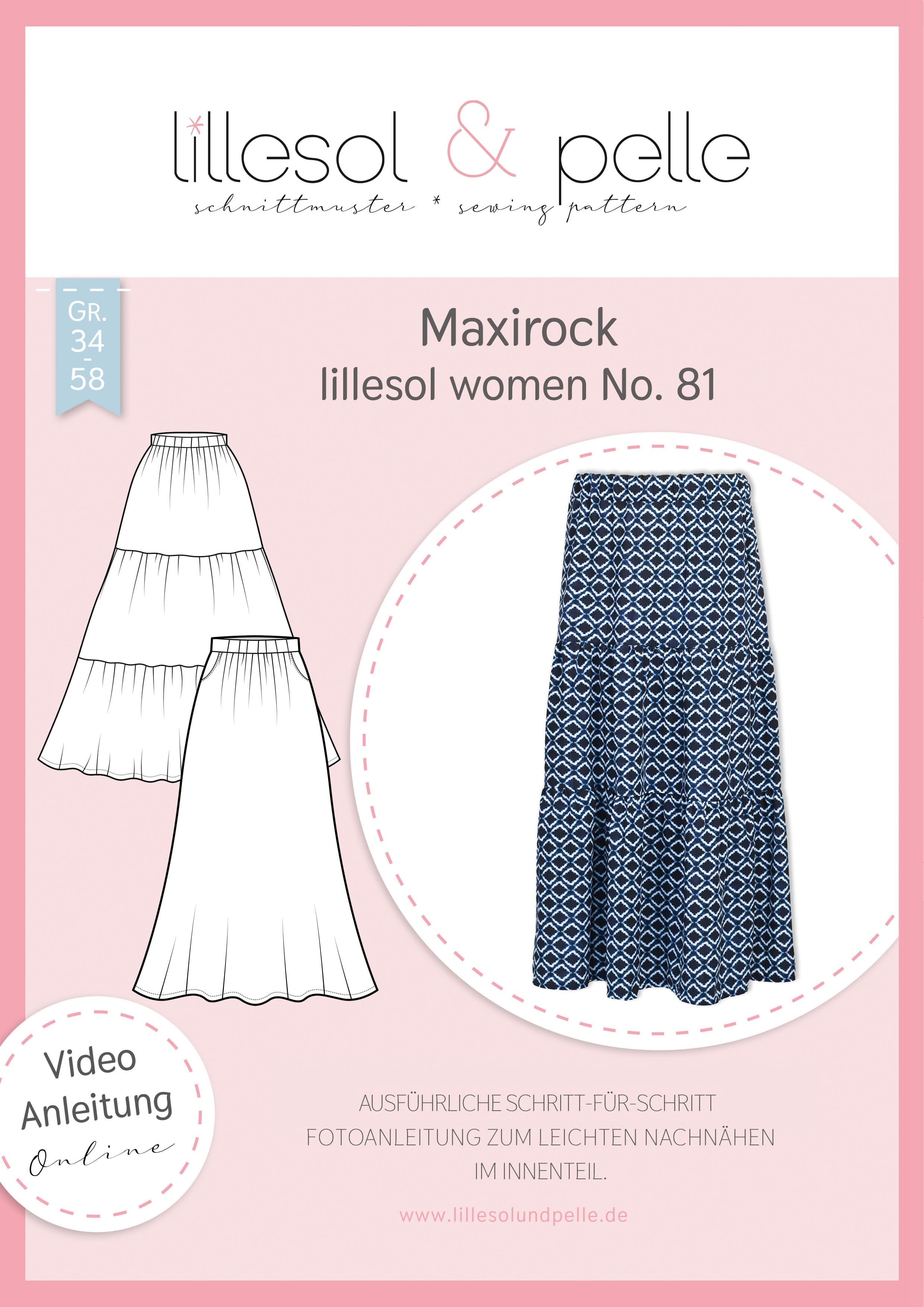 Papierschnittmuster "Maxirock" Damen