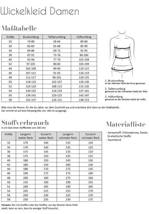 Papierschnittmuster Wickelkleid Damen