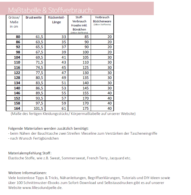 Papierschnittmuster "Comfort Hoodie" Kids