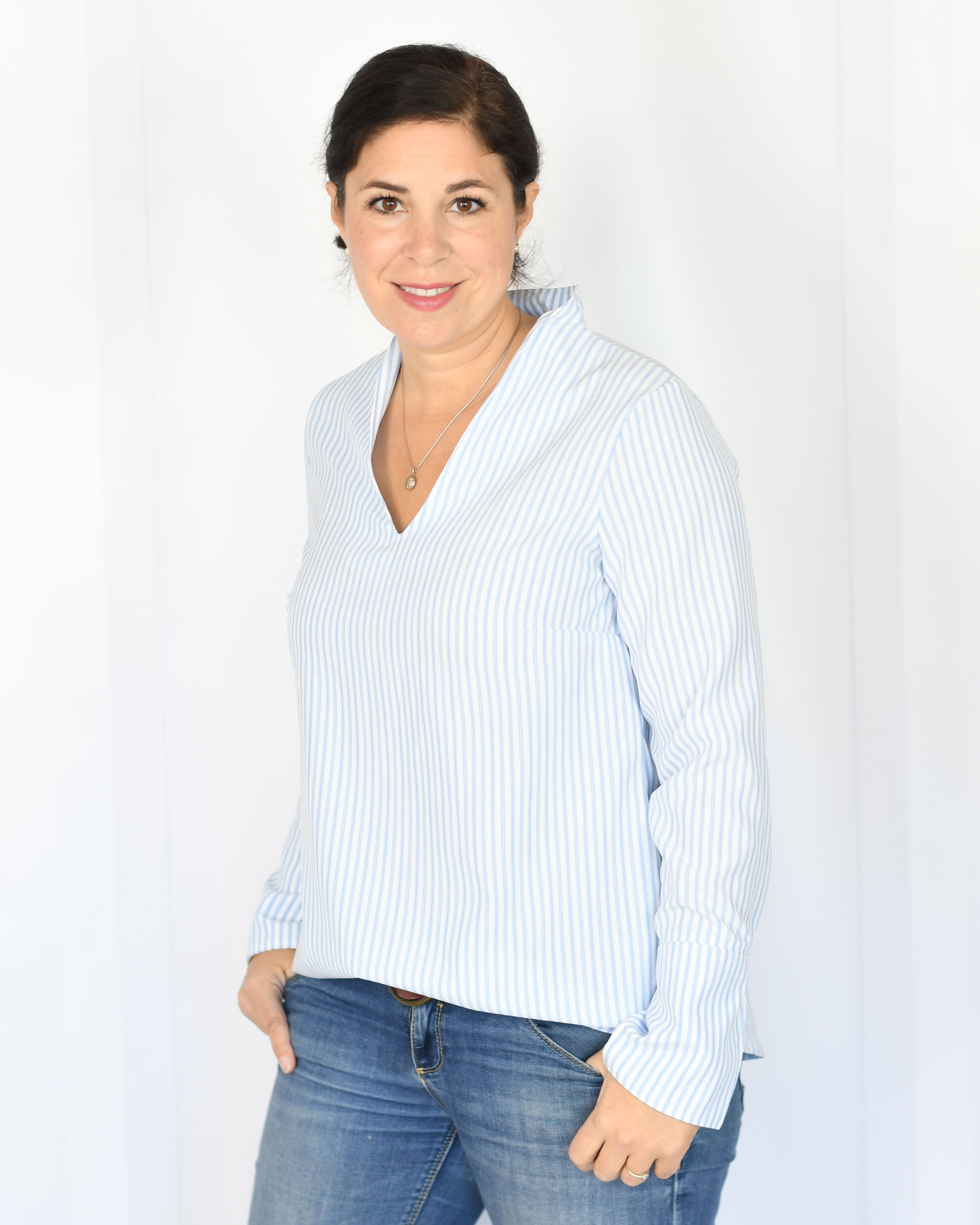 Papierschnittmuster Bluse "Flora" Schnittmuster Anke's Nähbox