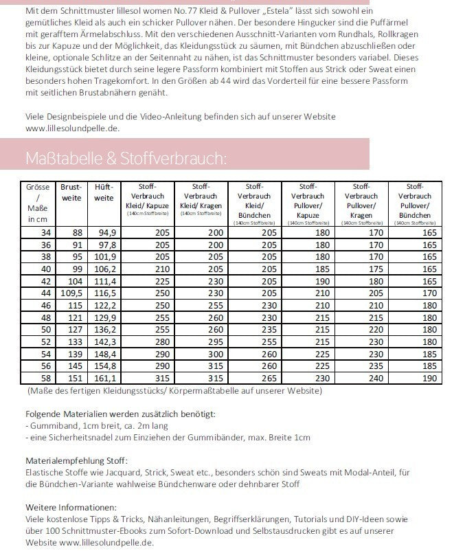 Nähbox Kleid "Estela" altrosa