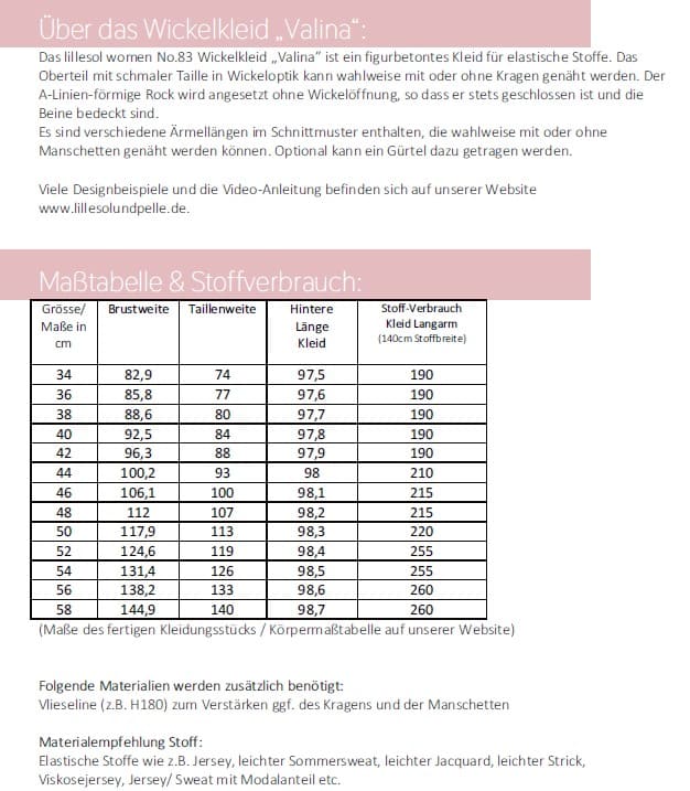 Papierschnittmuster Wickelkleid "Valina" Damen