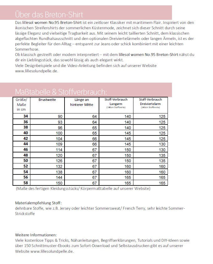 Papierschnittmuster "Breton-Shirt"
