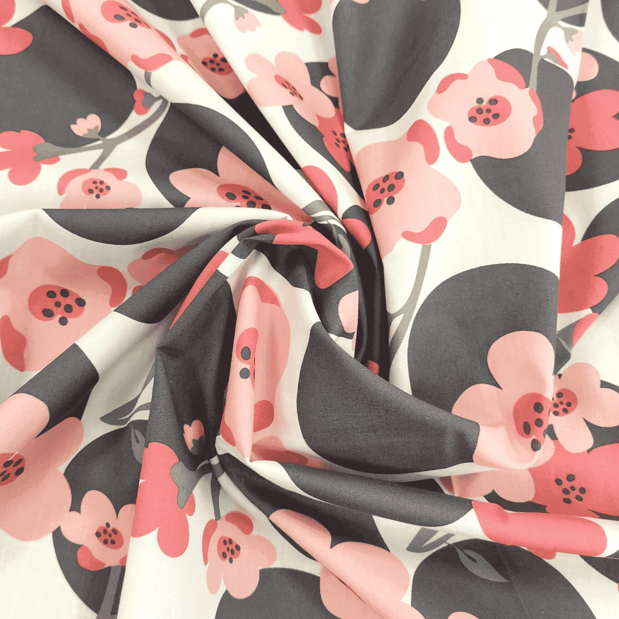 Baumwollpopeline "Flower" Stoff Anke's Nähbox