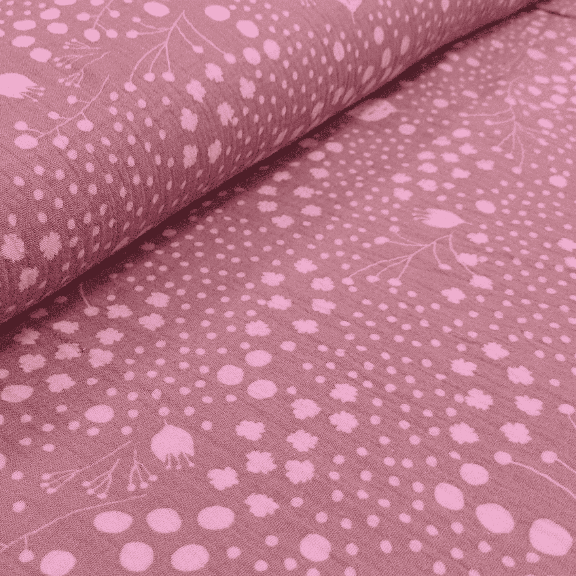 Musselin "Fräulein Tulpe" altrosa Stoff Anke's Nähbox