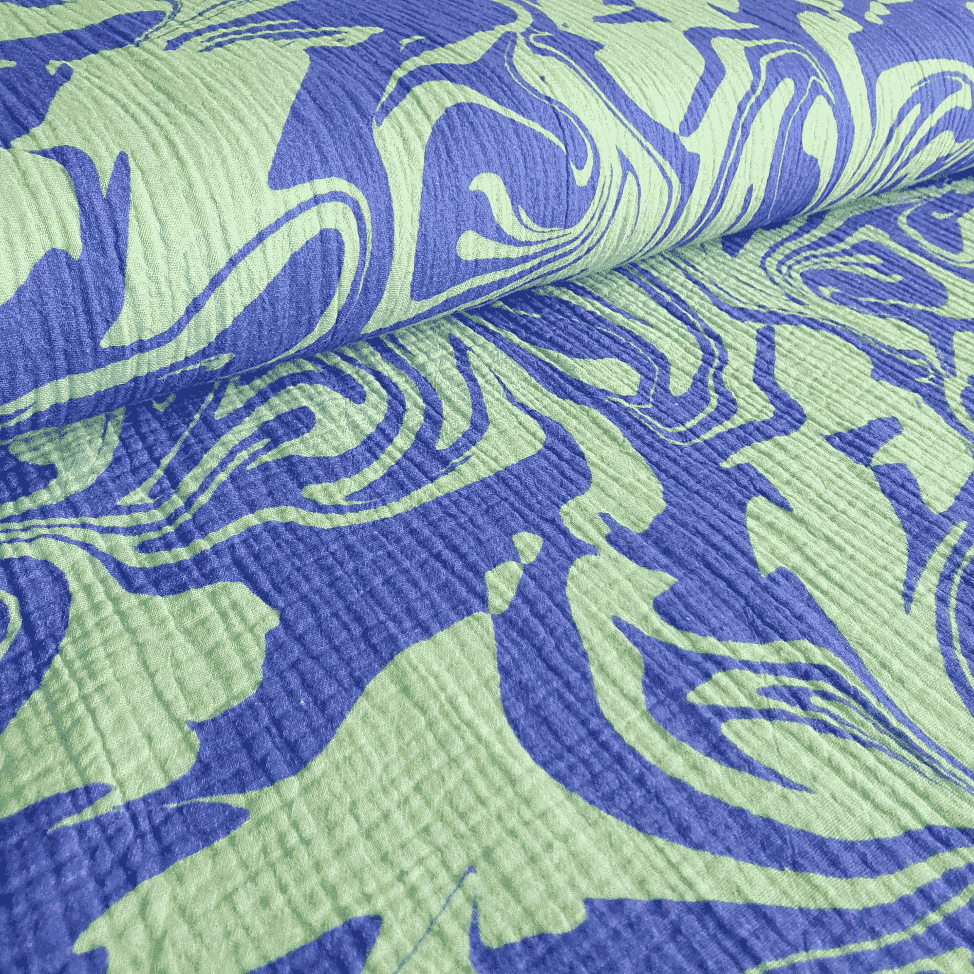 Musselin "Marmorierung" Stoff Anke's Nähbox