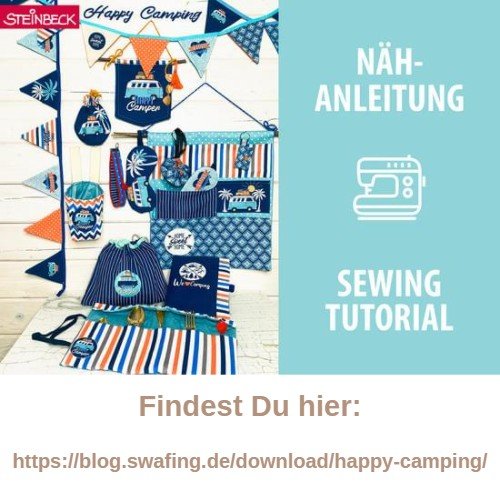 Canvas-Panel "Happy Camping" Nähbox Anke's Nähbox