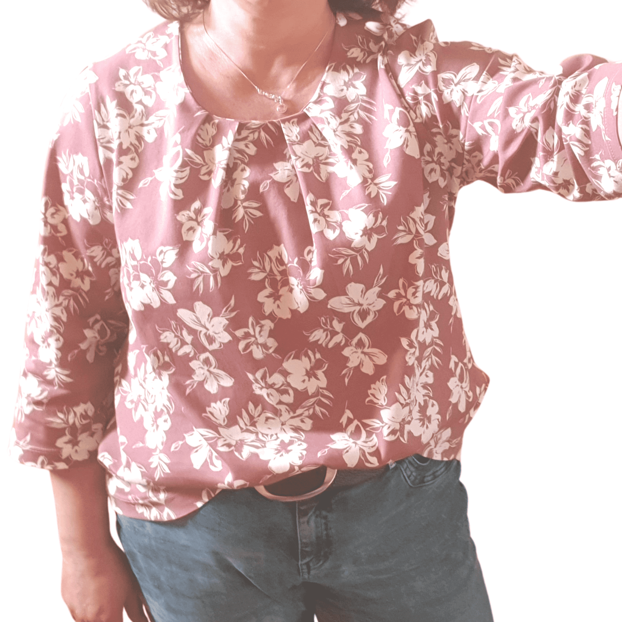 Nähbox Damen Bluse floral Bluse Anke's Nähbox