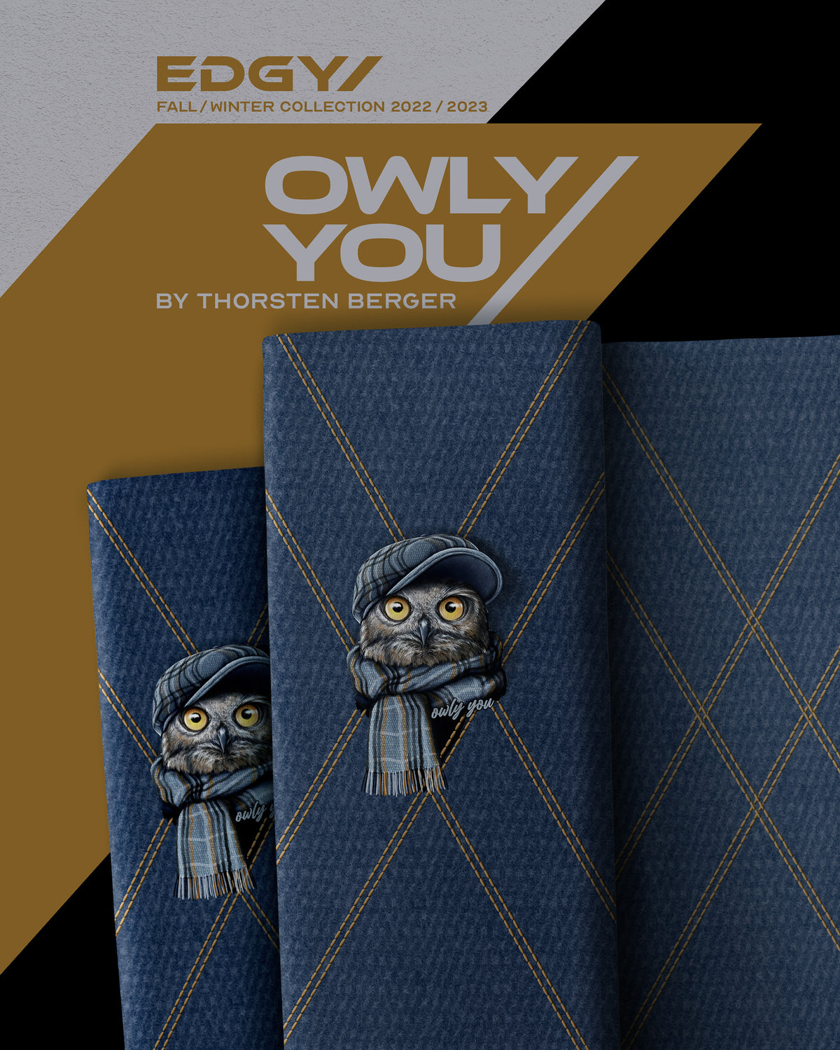 French Terry Panel "Owly You" by Thorsten Berger