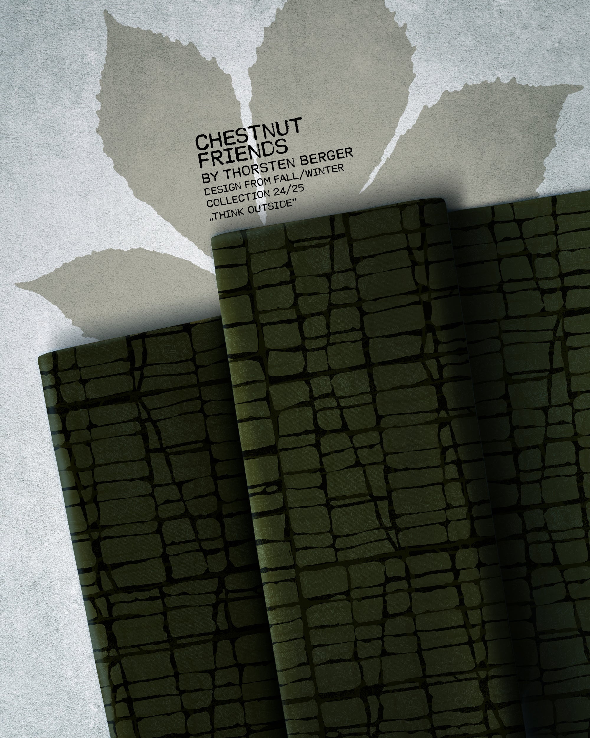 Kombistoff "Chestnut Friends" khaki Stoff Anke's Nähbox