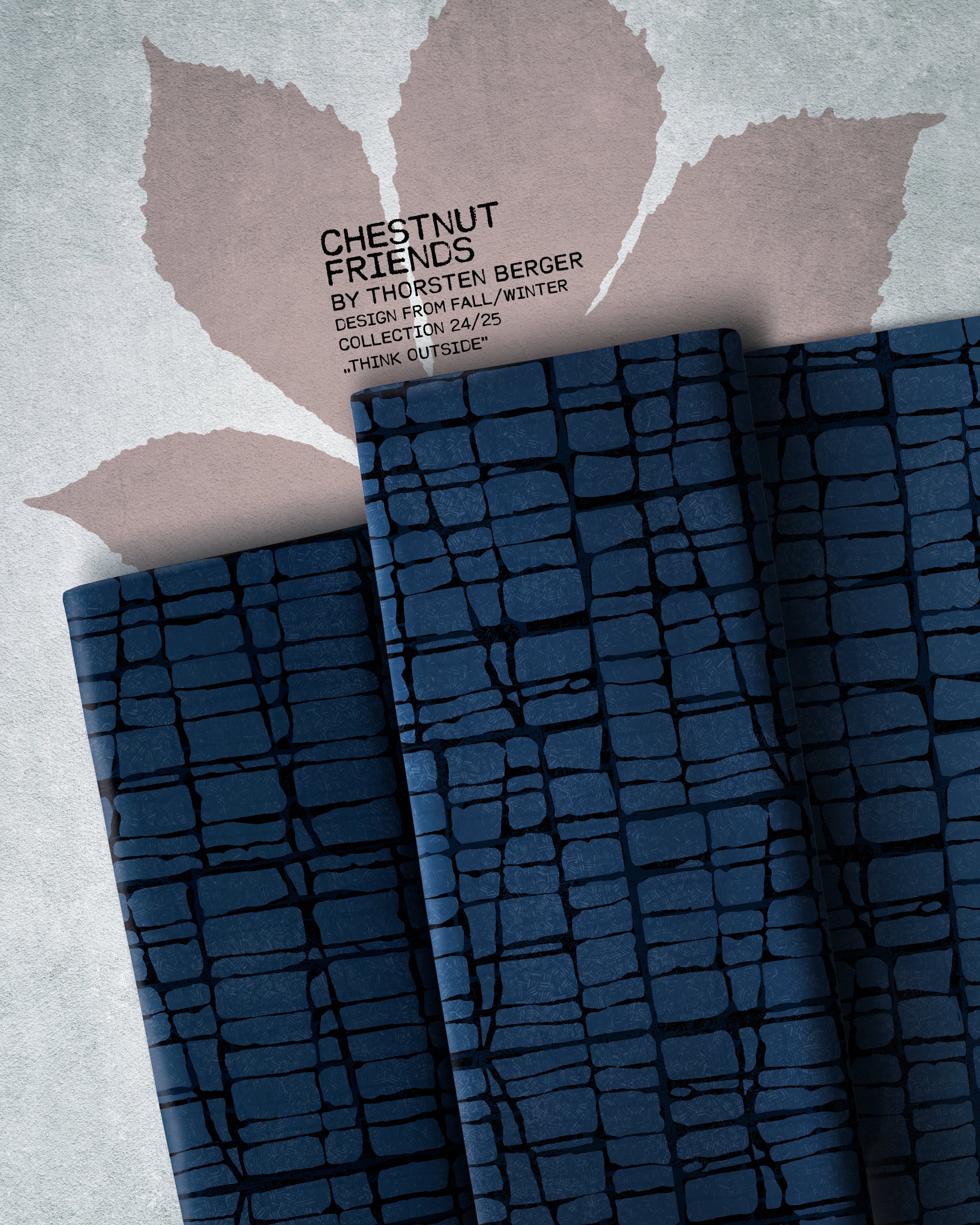 Kombistoff "Chestnut Friends" petrol