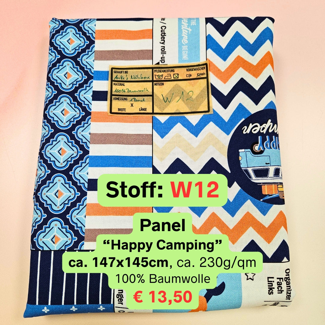 Panel "Happy Camping" by Steinbeck blau